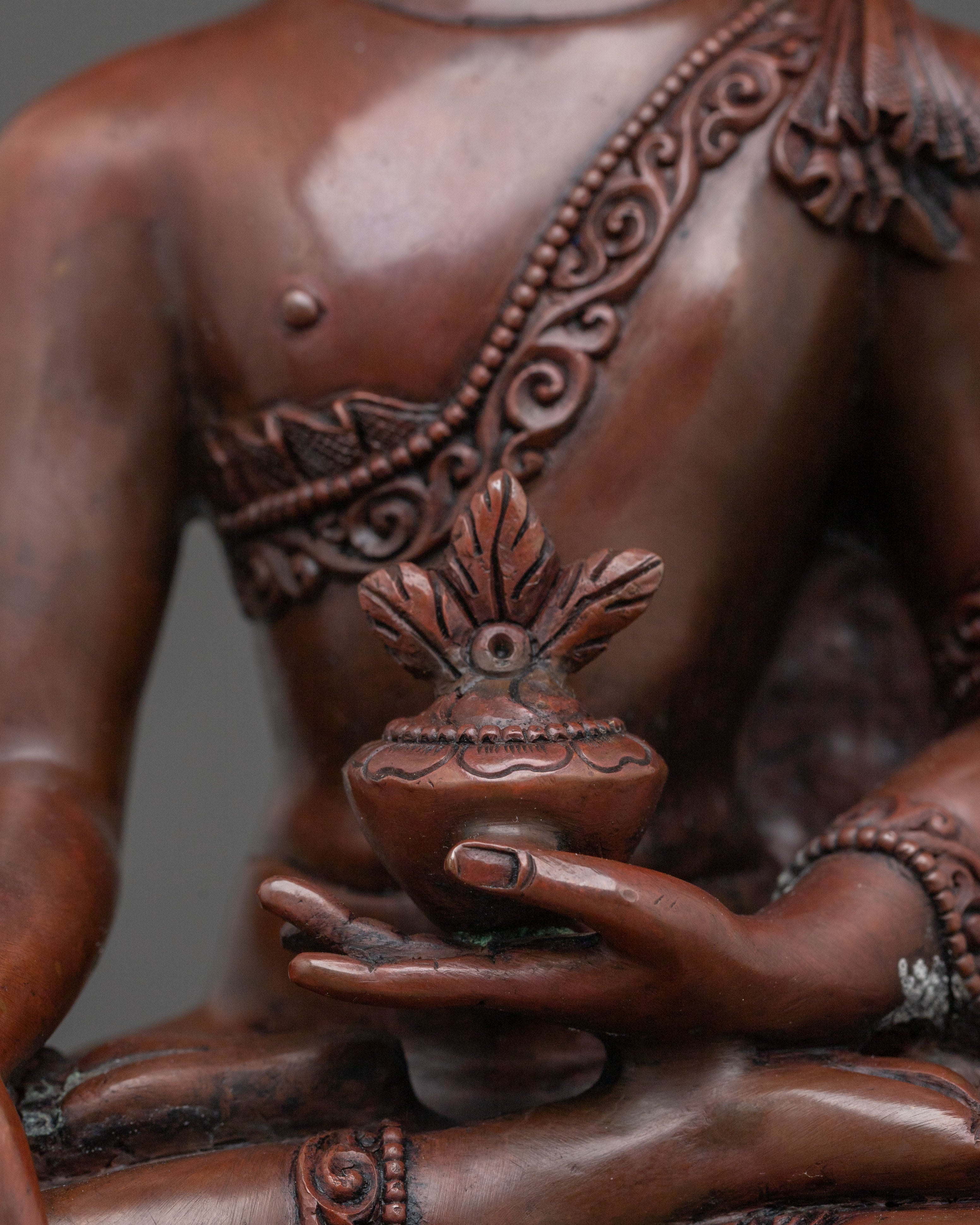 Medicine Buddha Sculpture | Tibetan Buddhist Healing Deity