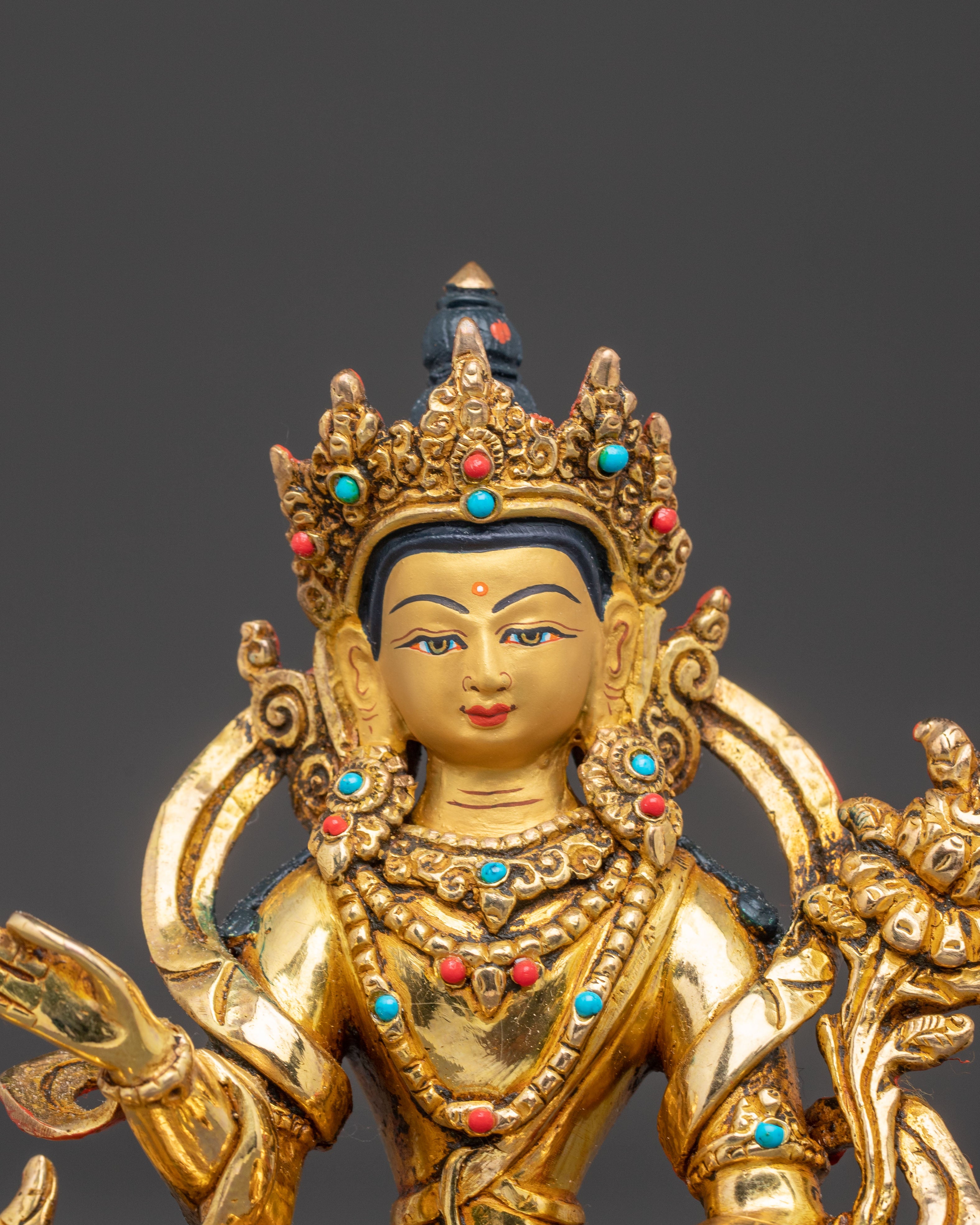Golden Statue of Samanthabhadra | Dharma Protector
