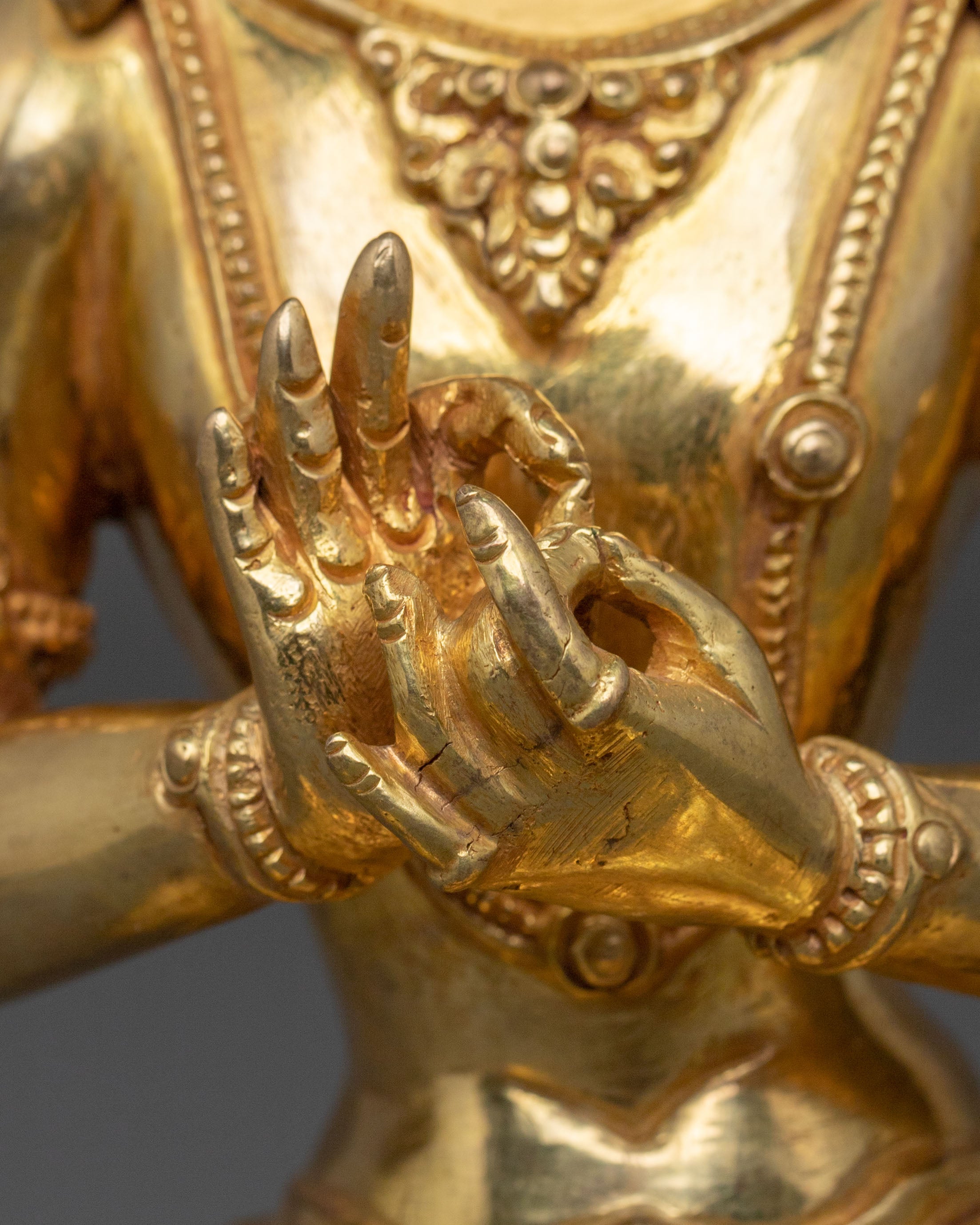 Vairocana Sacred Figurine | 24K Gold Gilded
