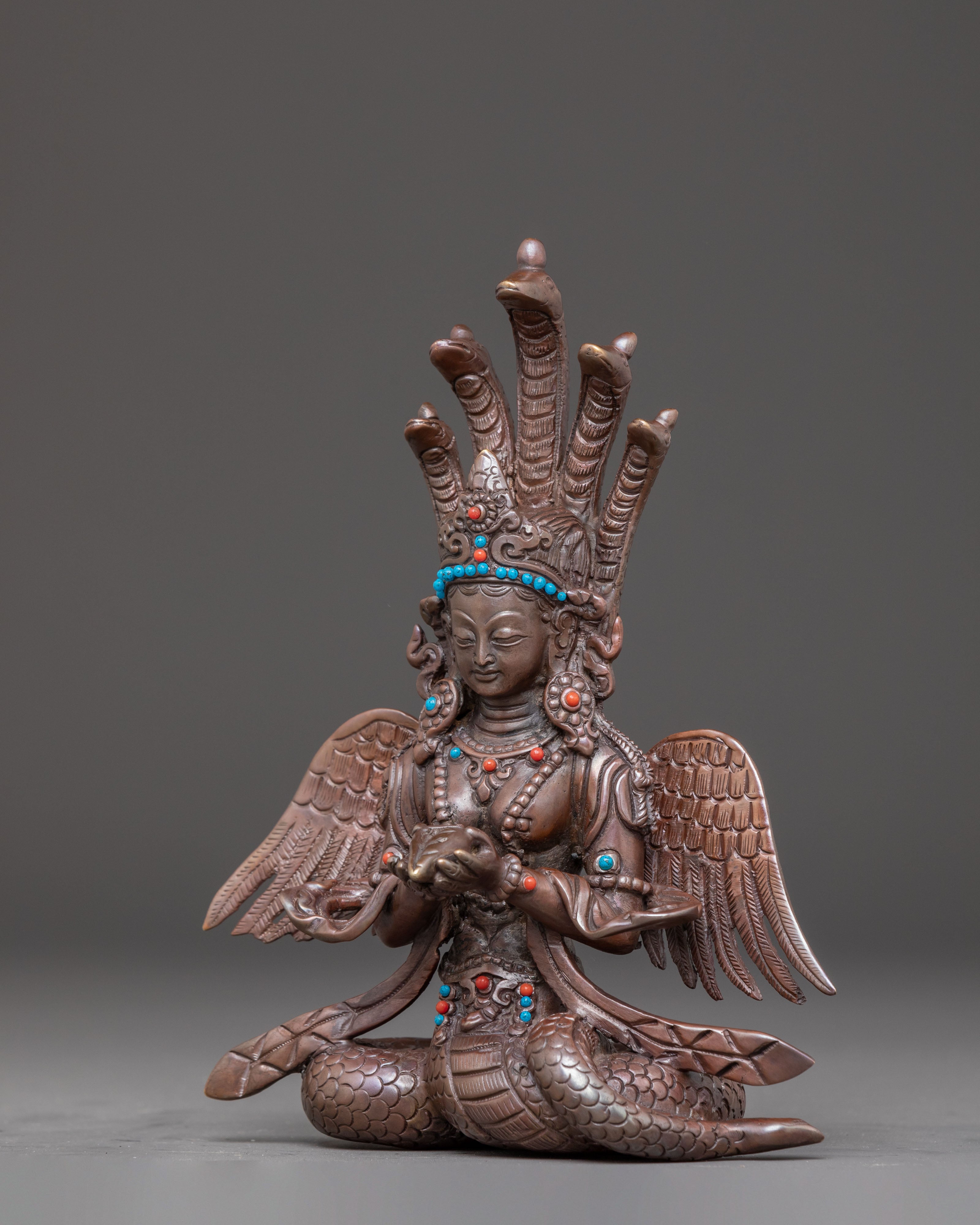 Copper Statue of Naagkanya | Serpent Goddess