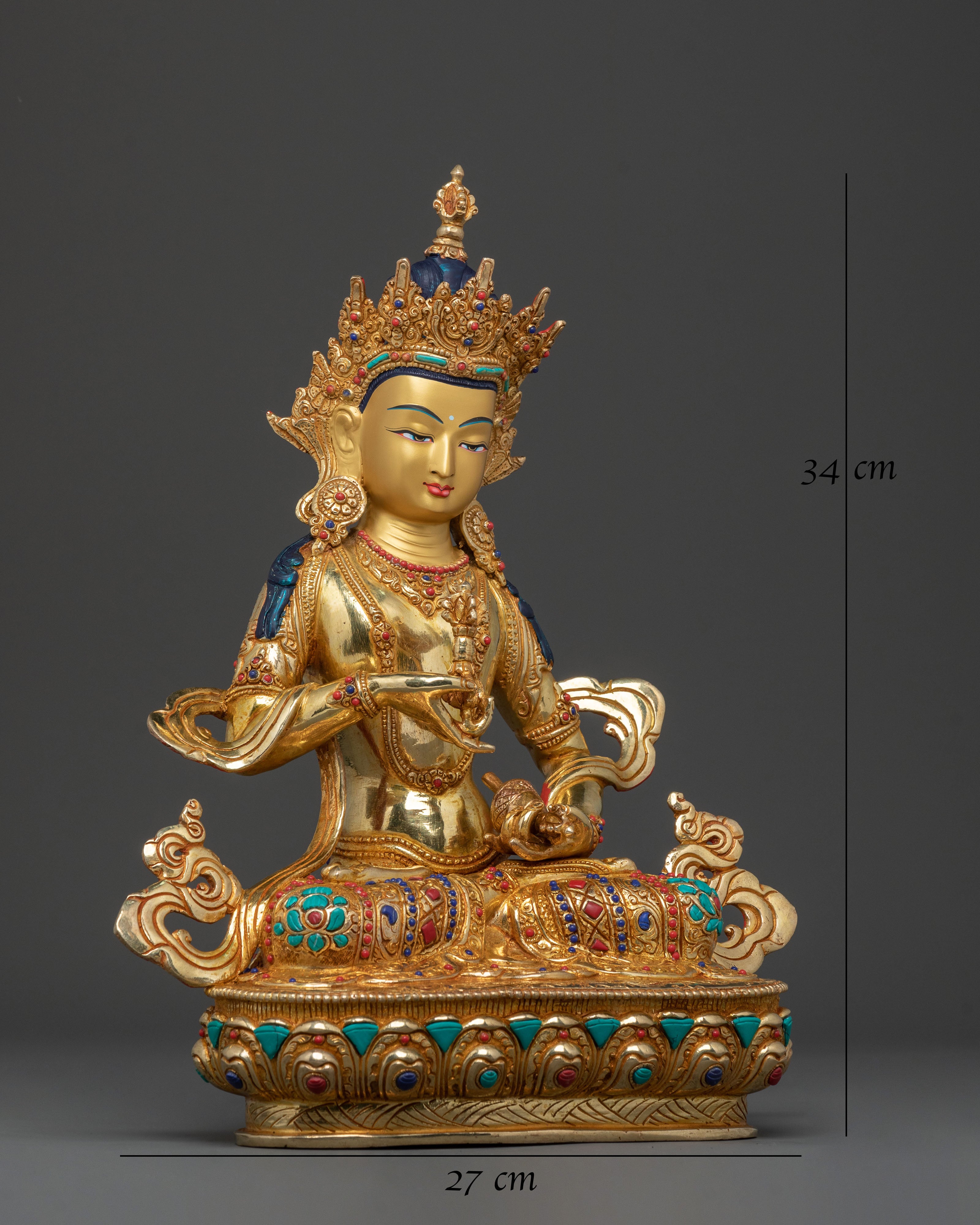 Vajrasattva 24k Gold Gilded Spiritual Form
