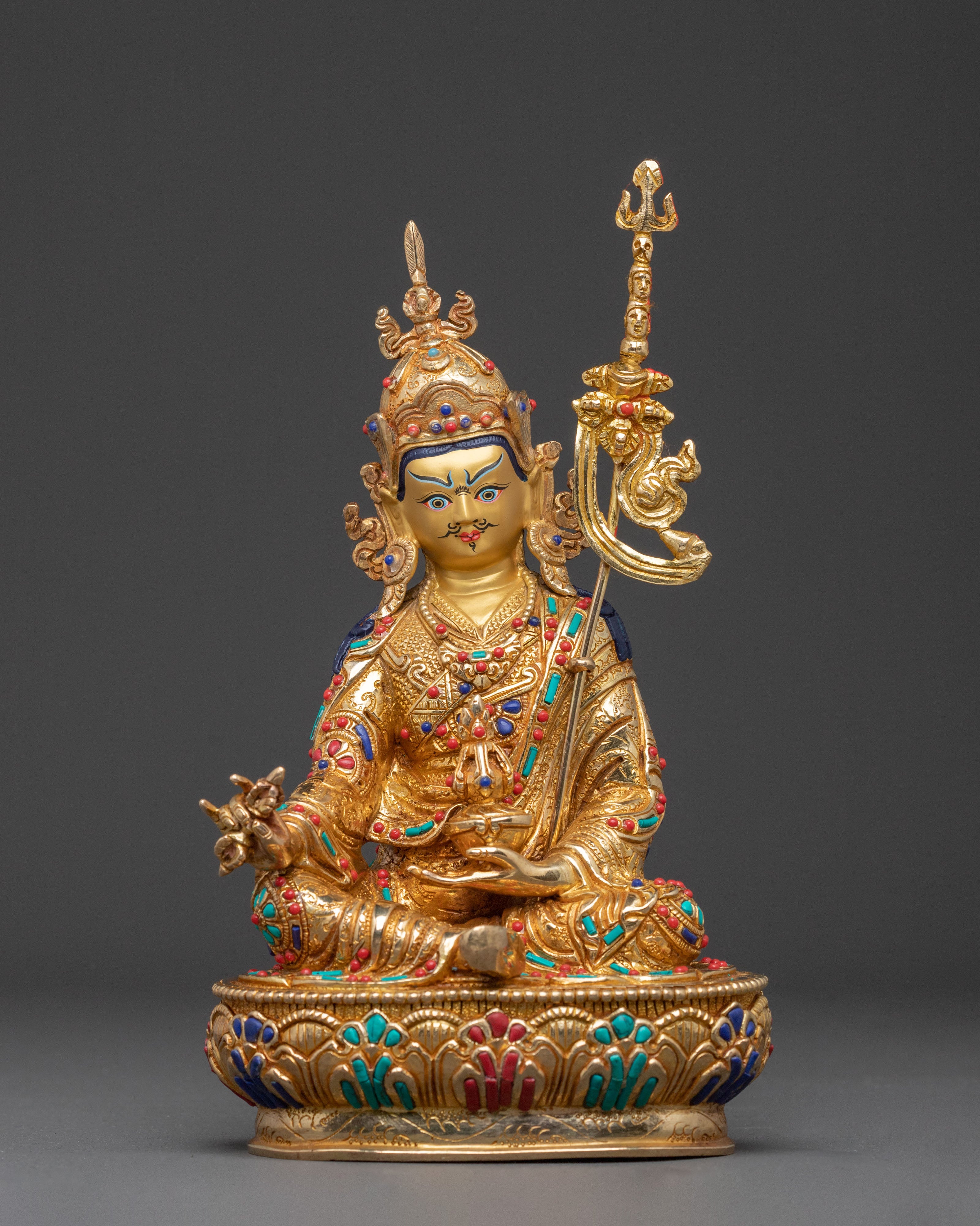 Guru Rinpoche Dharma Teaching Statue | Lotus-Born Master of Wisdom & Protection