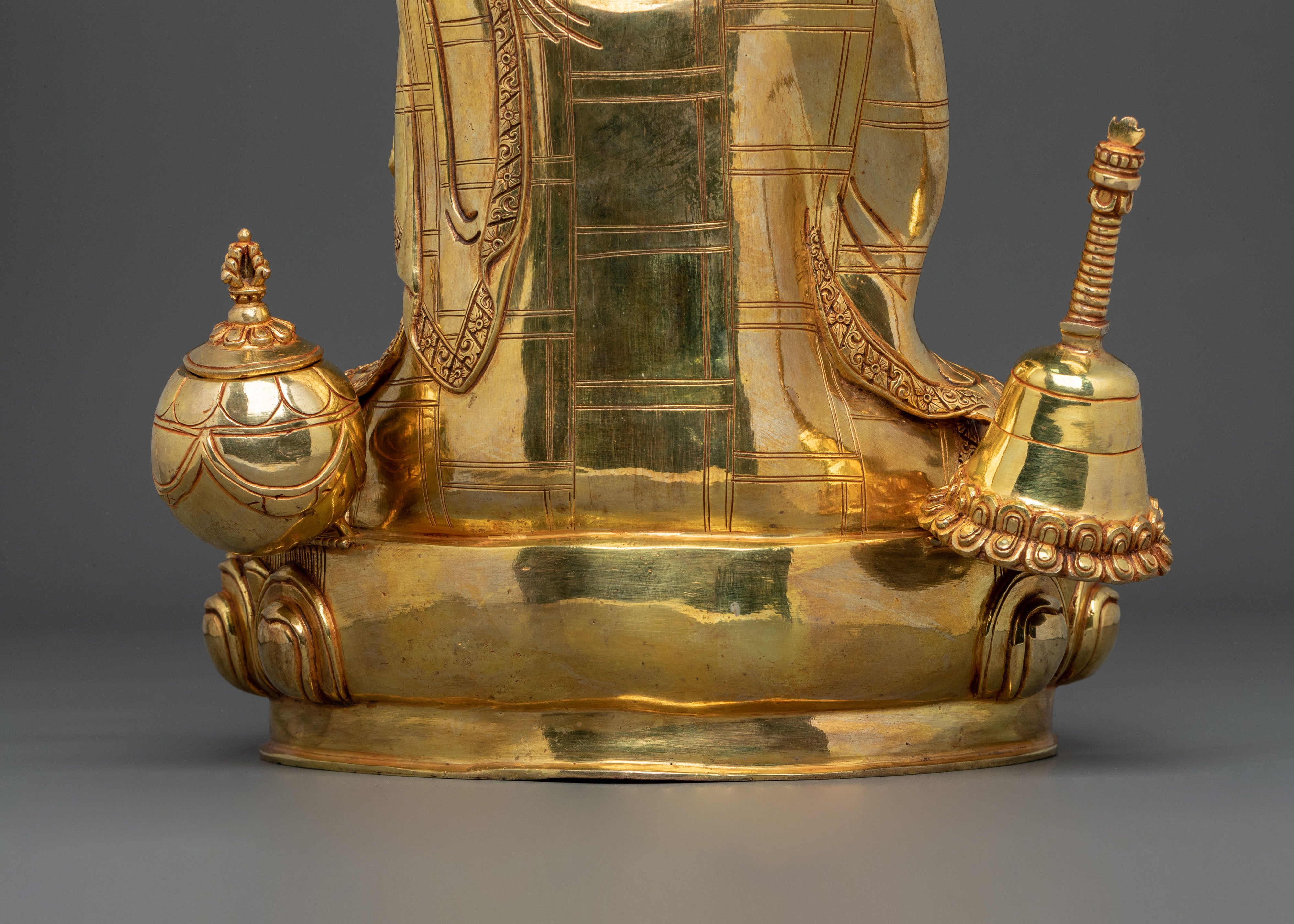 Atisa Sculpture | 24K Gold Gilded Buddhist Master