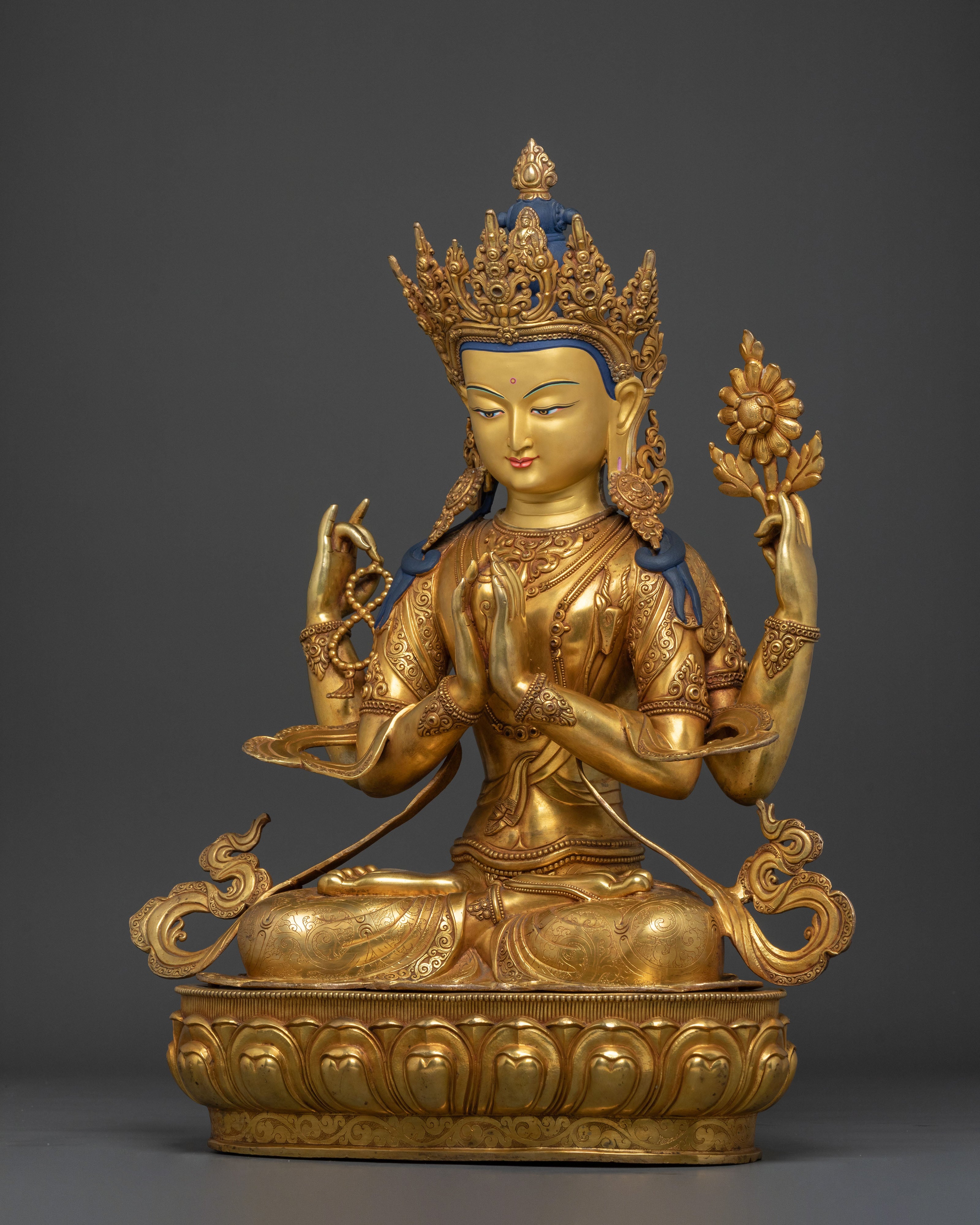 Chenrezig Buddhist Protection Statue | Bodhisattva of Infinite Compassion