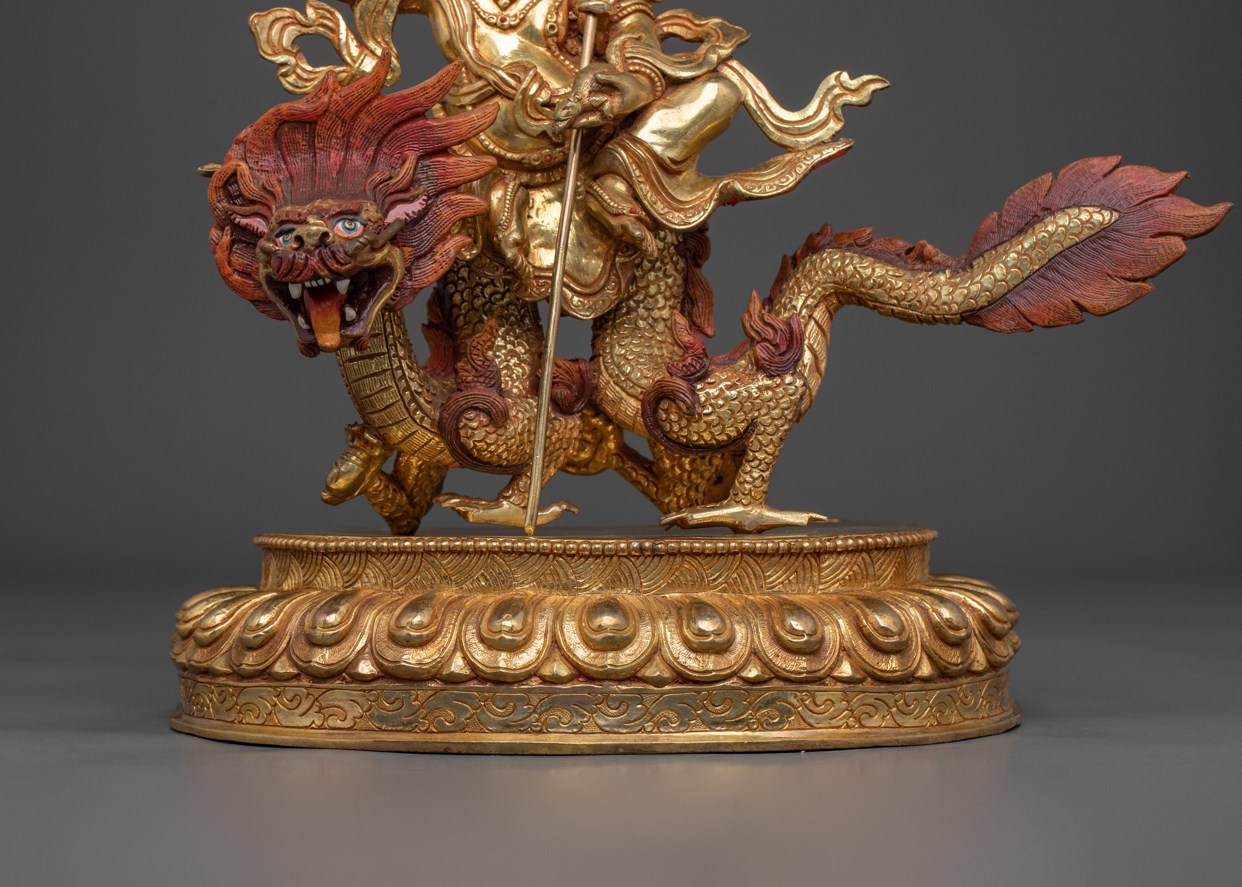 Sacred White Dzambhala Wealth Protector Statue