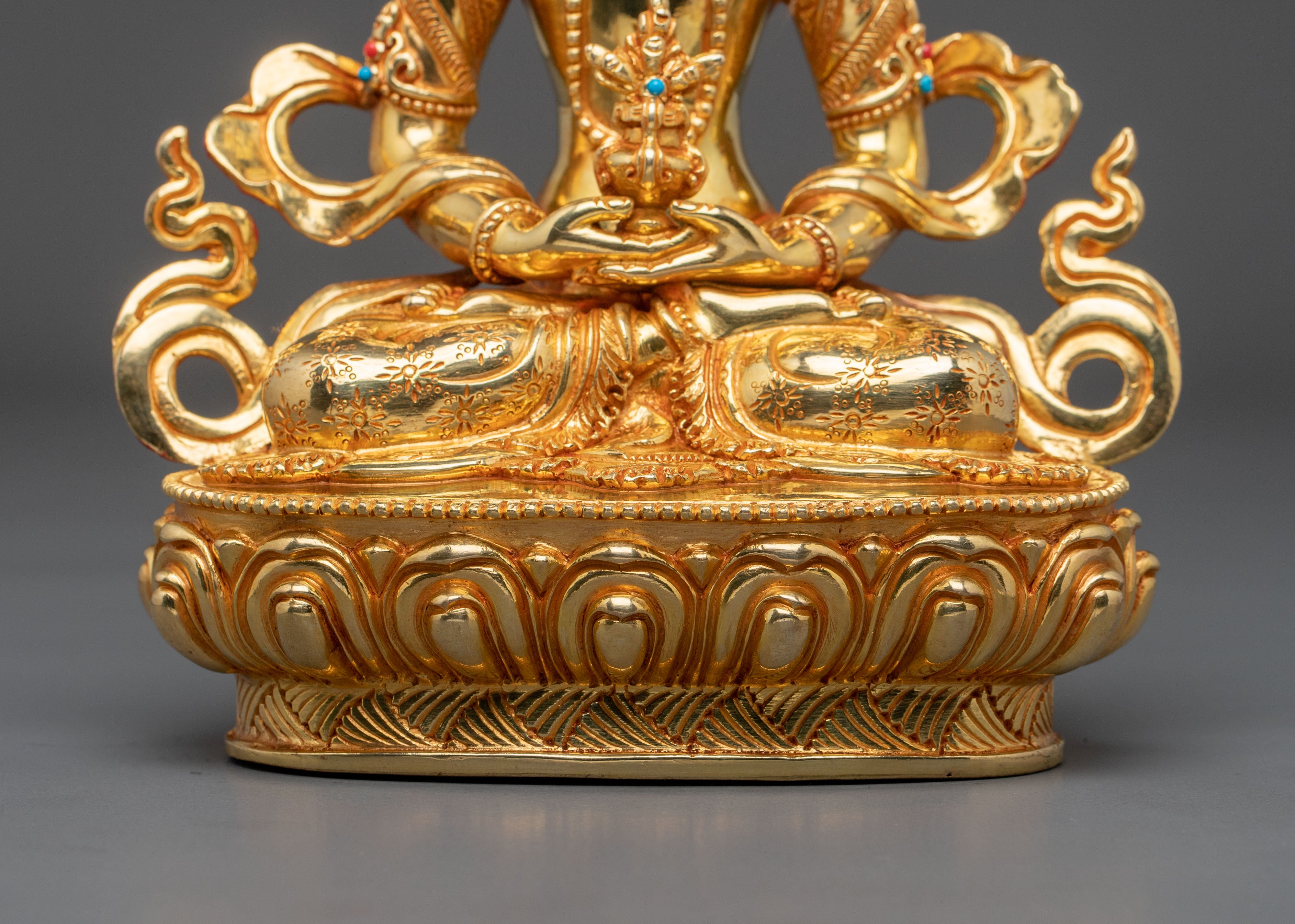 Divine Protection: Amitayus Buddha of Long Life Handmade Statue