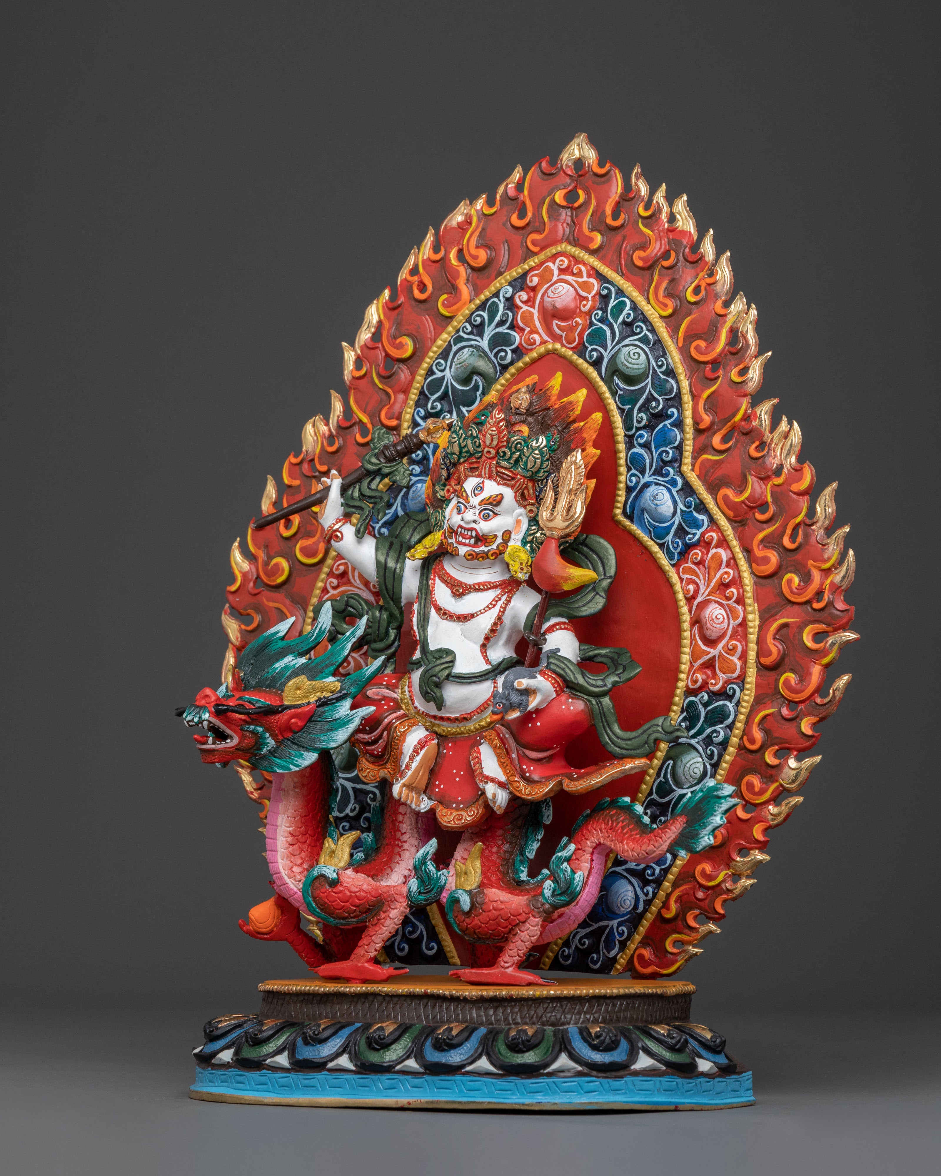 White Dzambhala Statue | Buddhist Wealth Deity