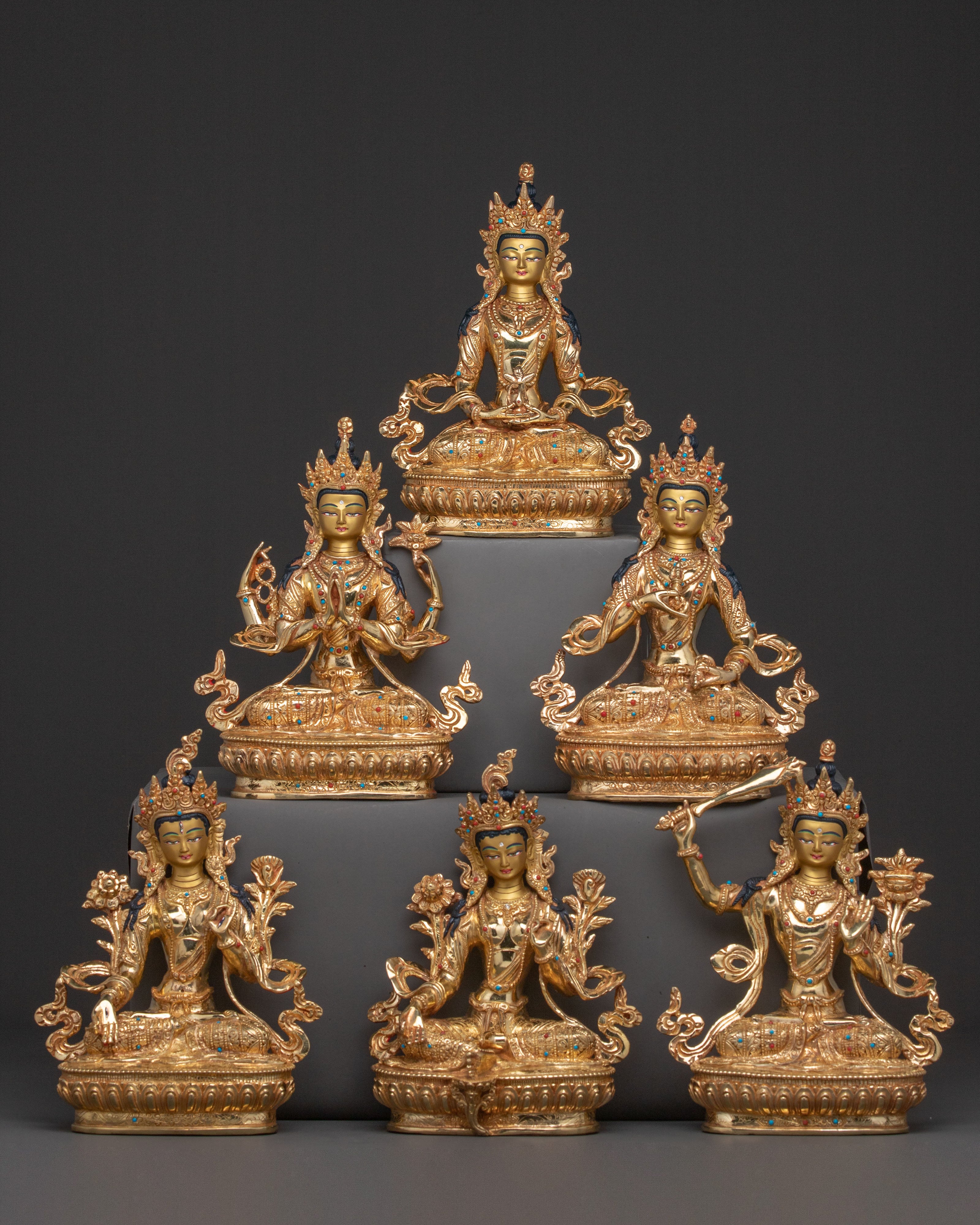 Six Bodhisattva Statue Set 