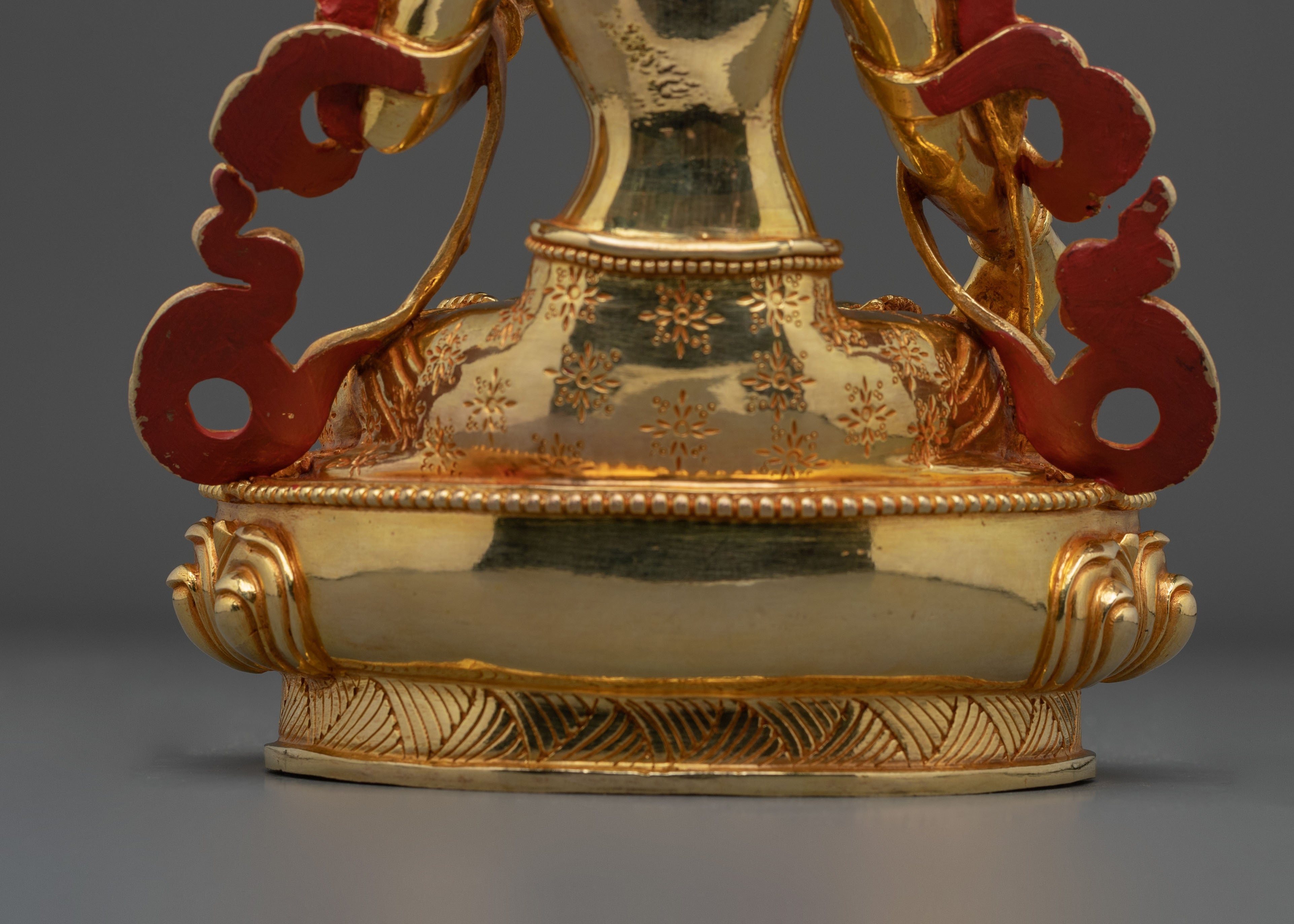 Tibetan White Tara Goddess Sculpture | 24K Gilded Serenity