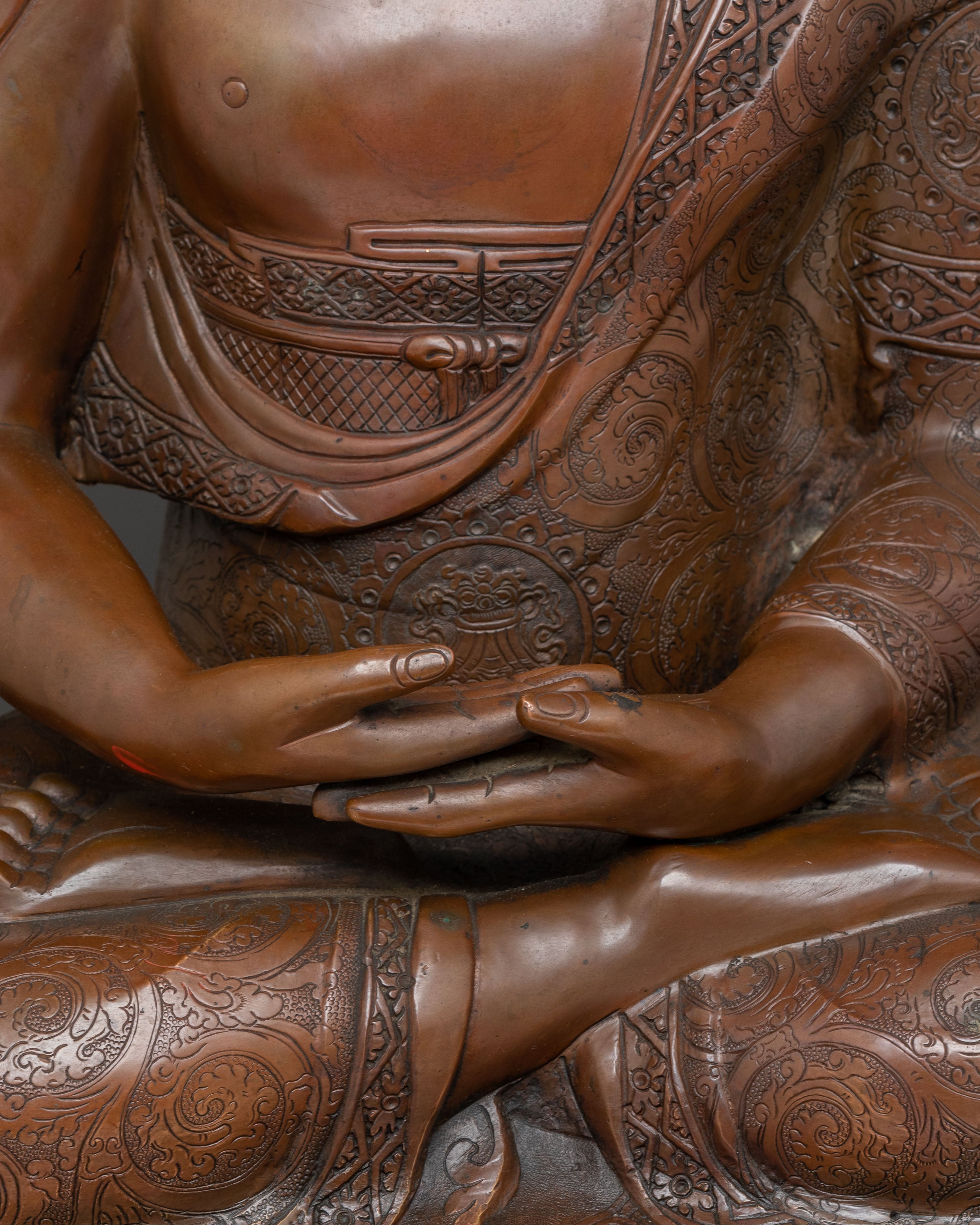 Blessing Amitabha Buddha Statue | Oxidized Copper Art