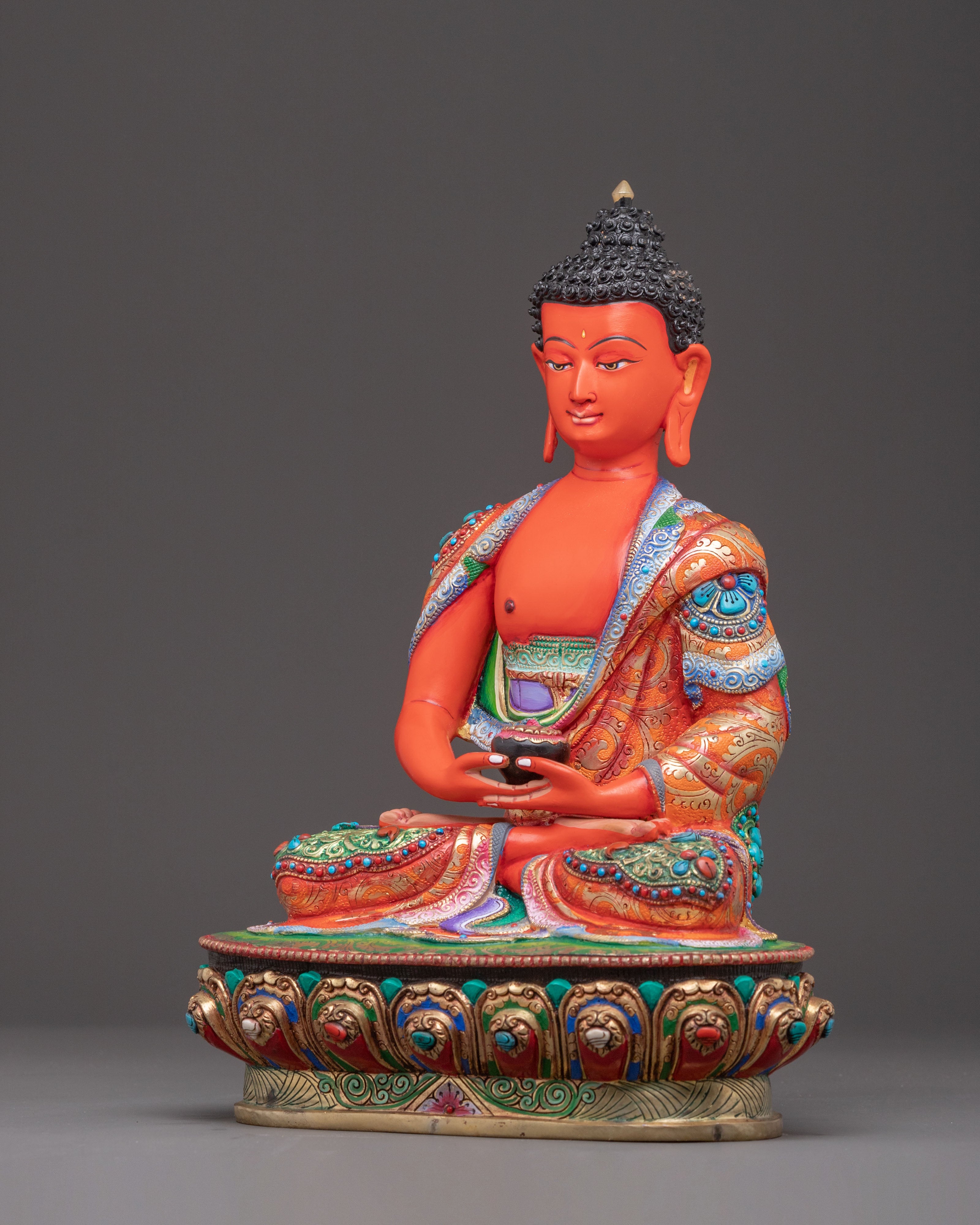 Handcrafted Amitabha Buddha Copper Statue
