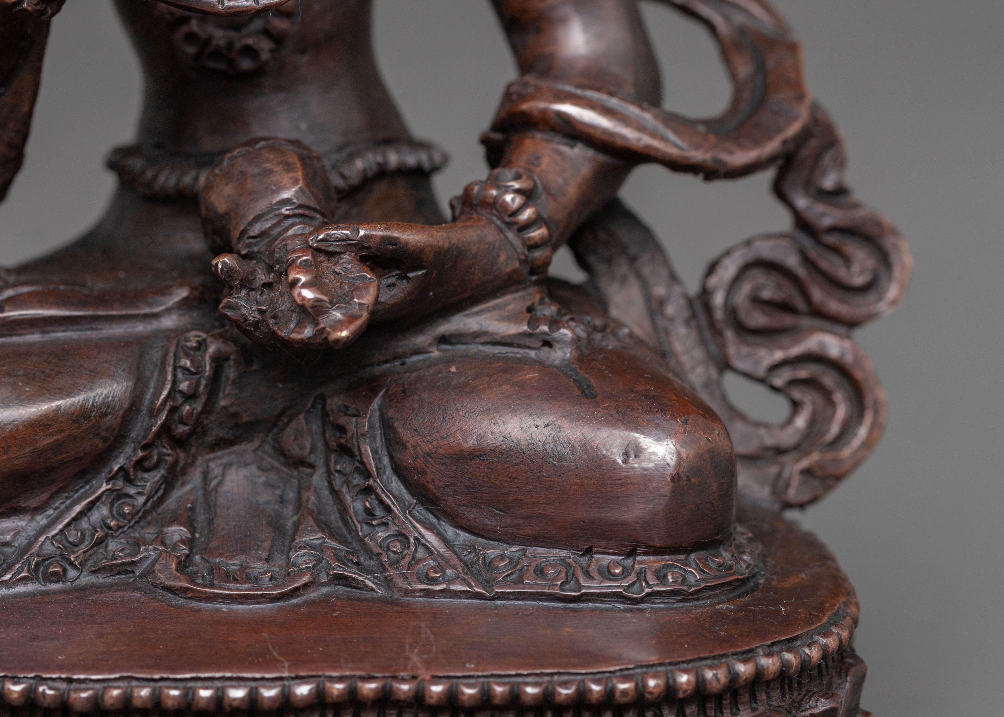 Handcrafted Vajrasattva Oxidized Statue | Tibetan Buddhist Purification