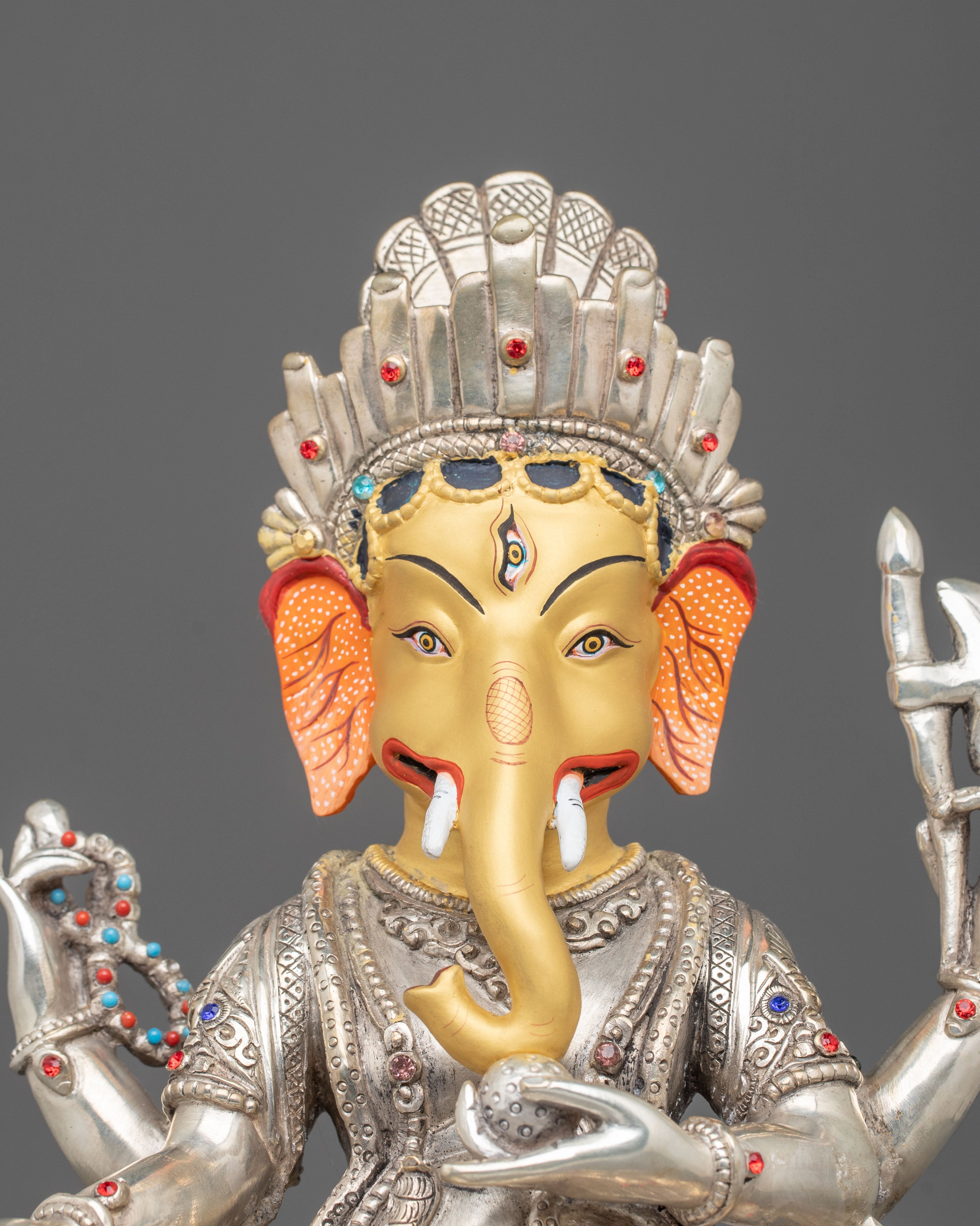 God Ganesha 24K Gold Gilded Statue | Majestic Figurine