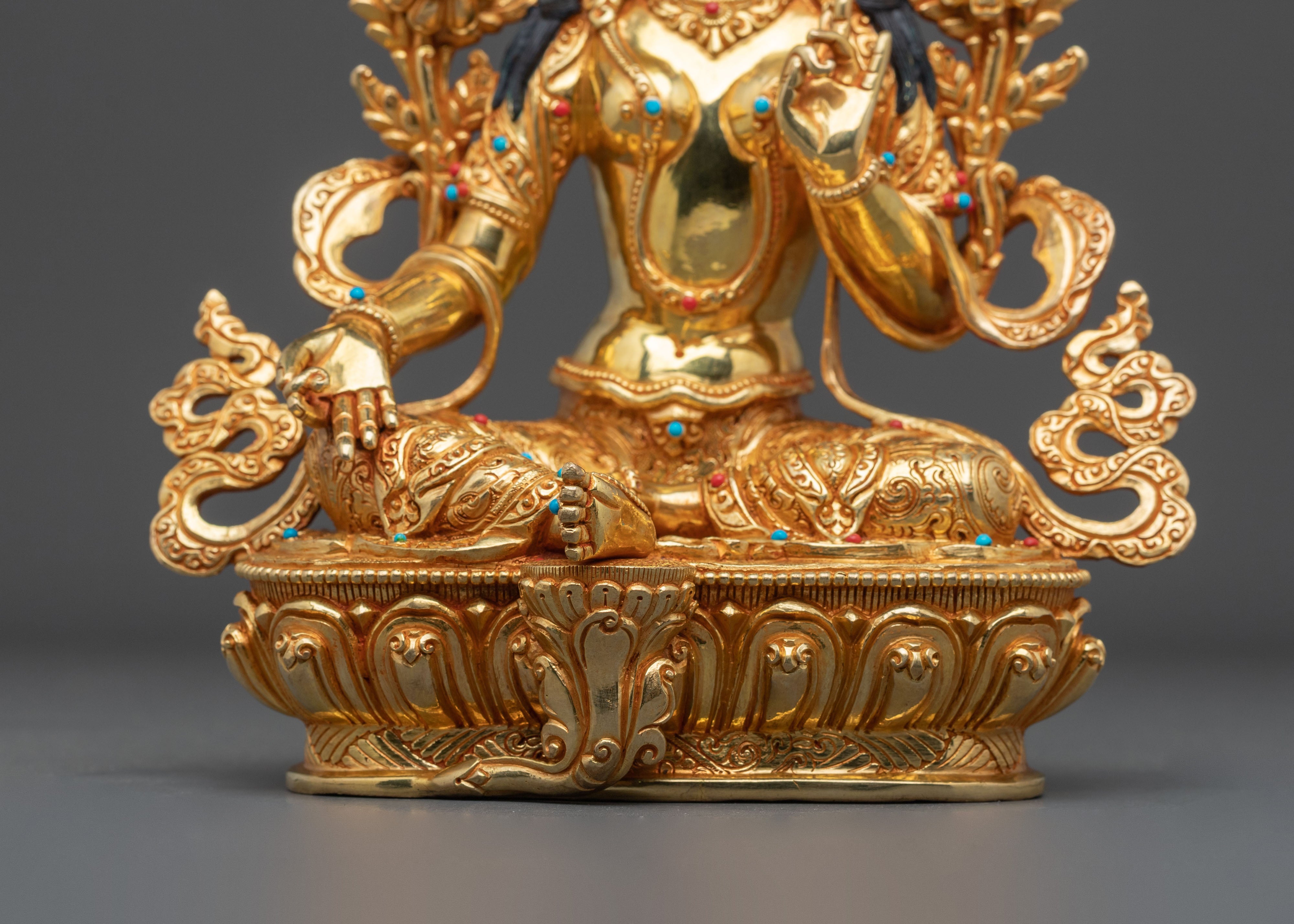 Green Tara Sculpture | Tibetan Buddhism Goddess