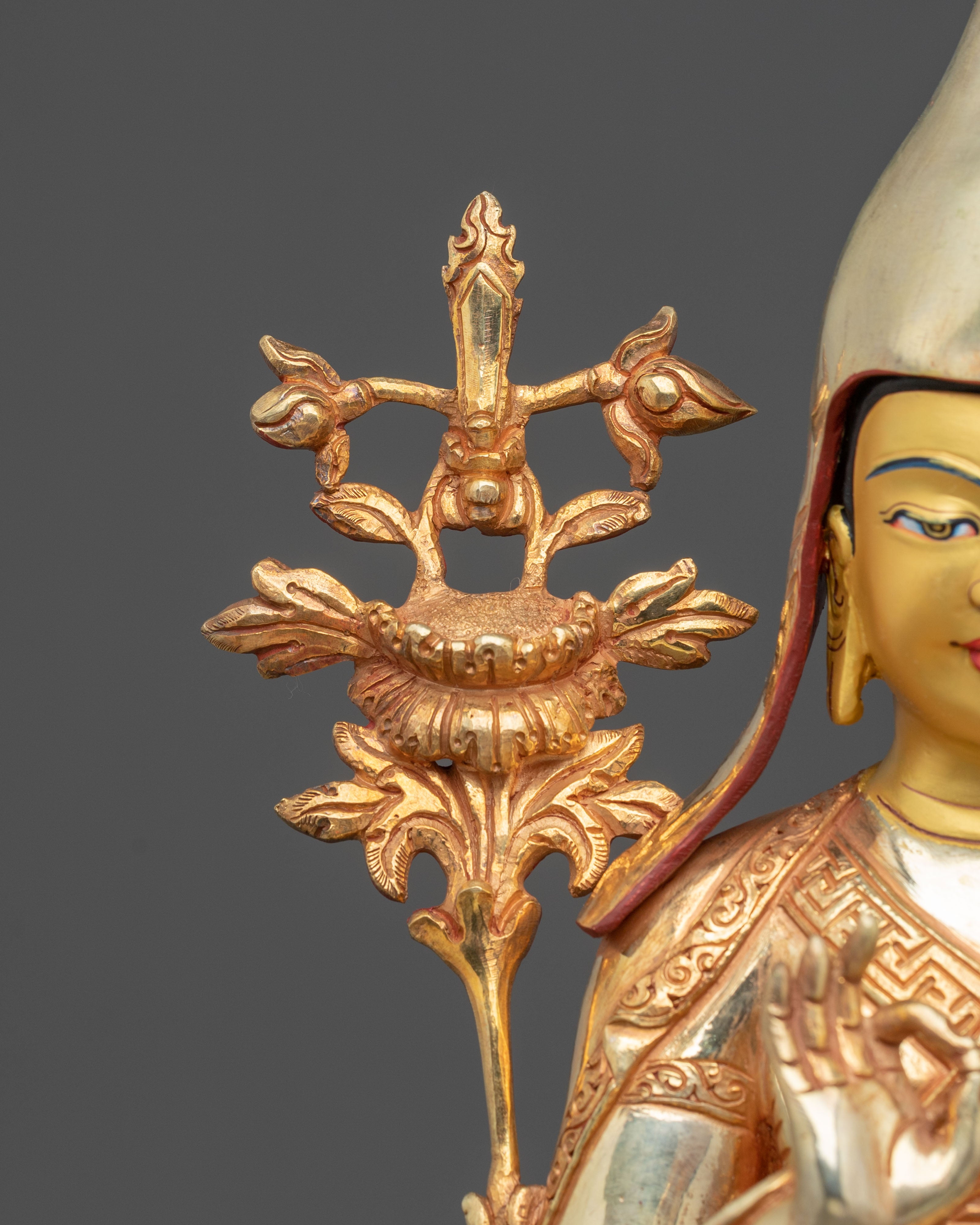 Tsongkhapa Golden Sculpture | Tibetan Buddhist Master