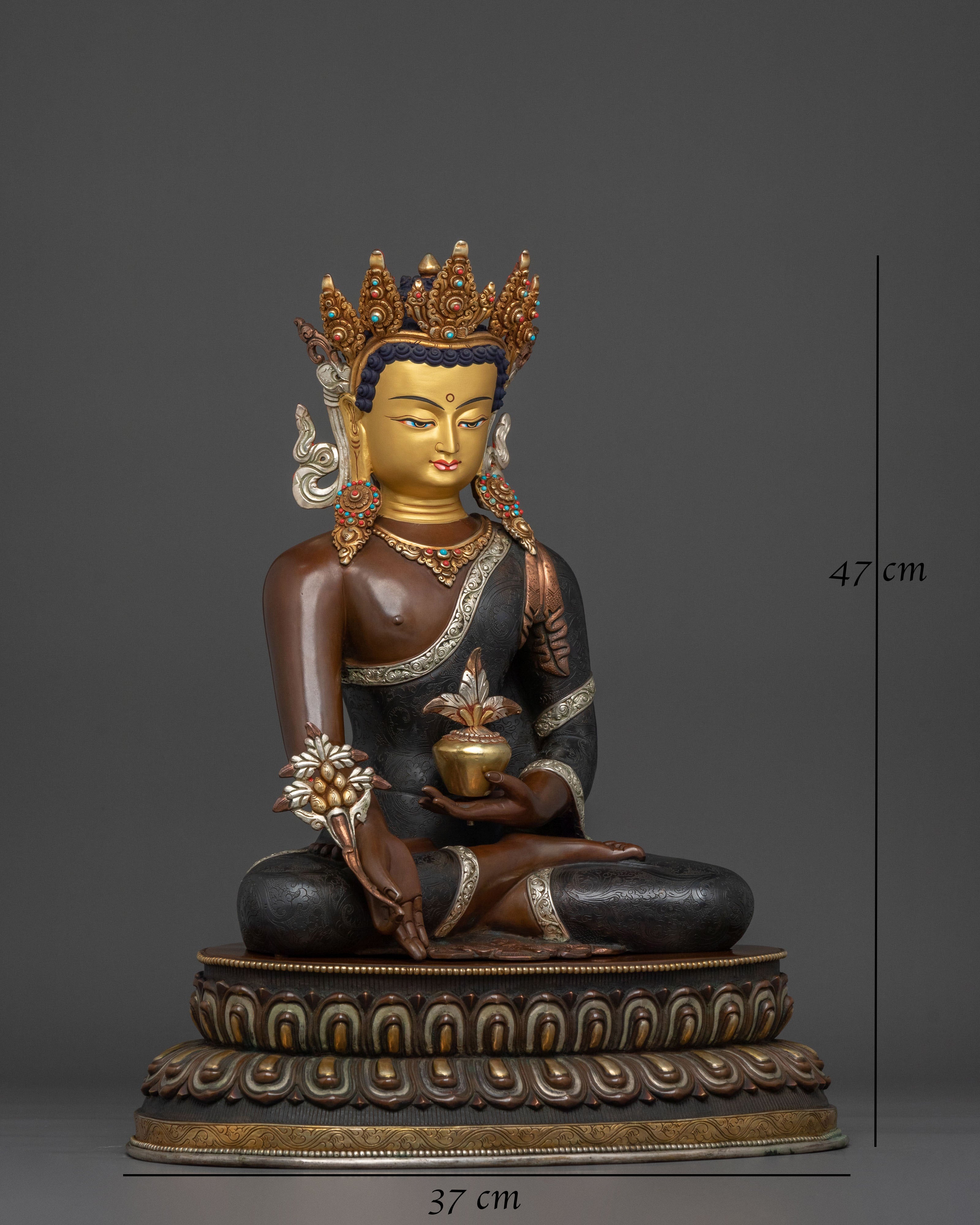 Bhaisajyaguru Statue for Altar | Tibetan Buddhist Himalayan Artwork