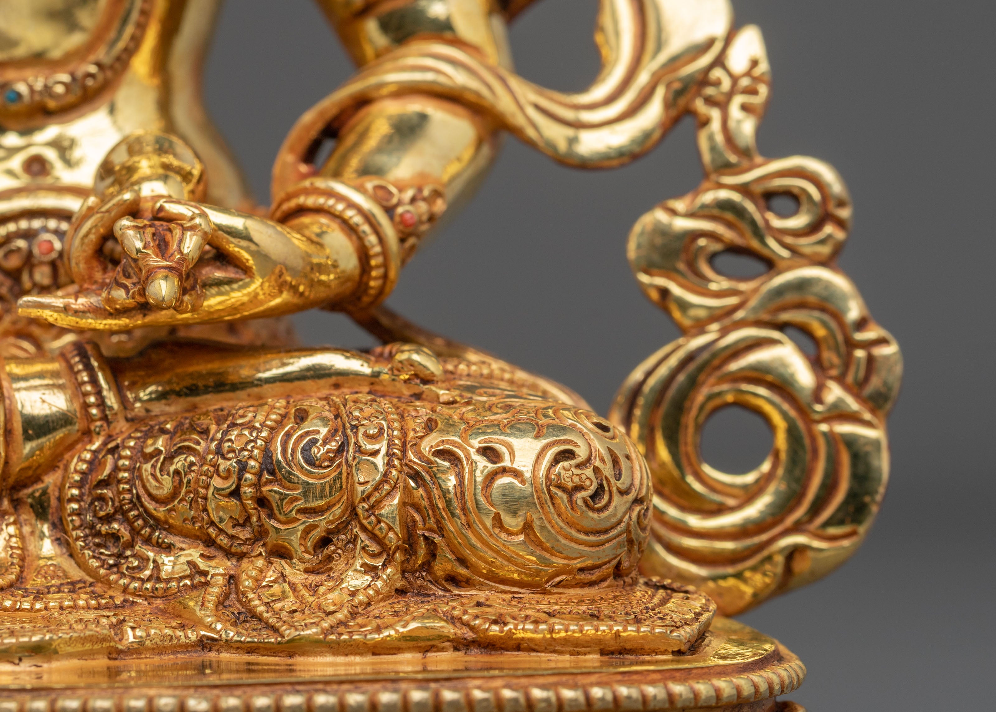 Vajrasattva Sacred Sculpture | Exquisite 24K Gold Gilded