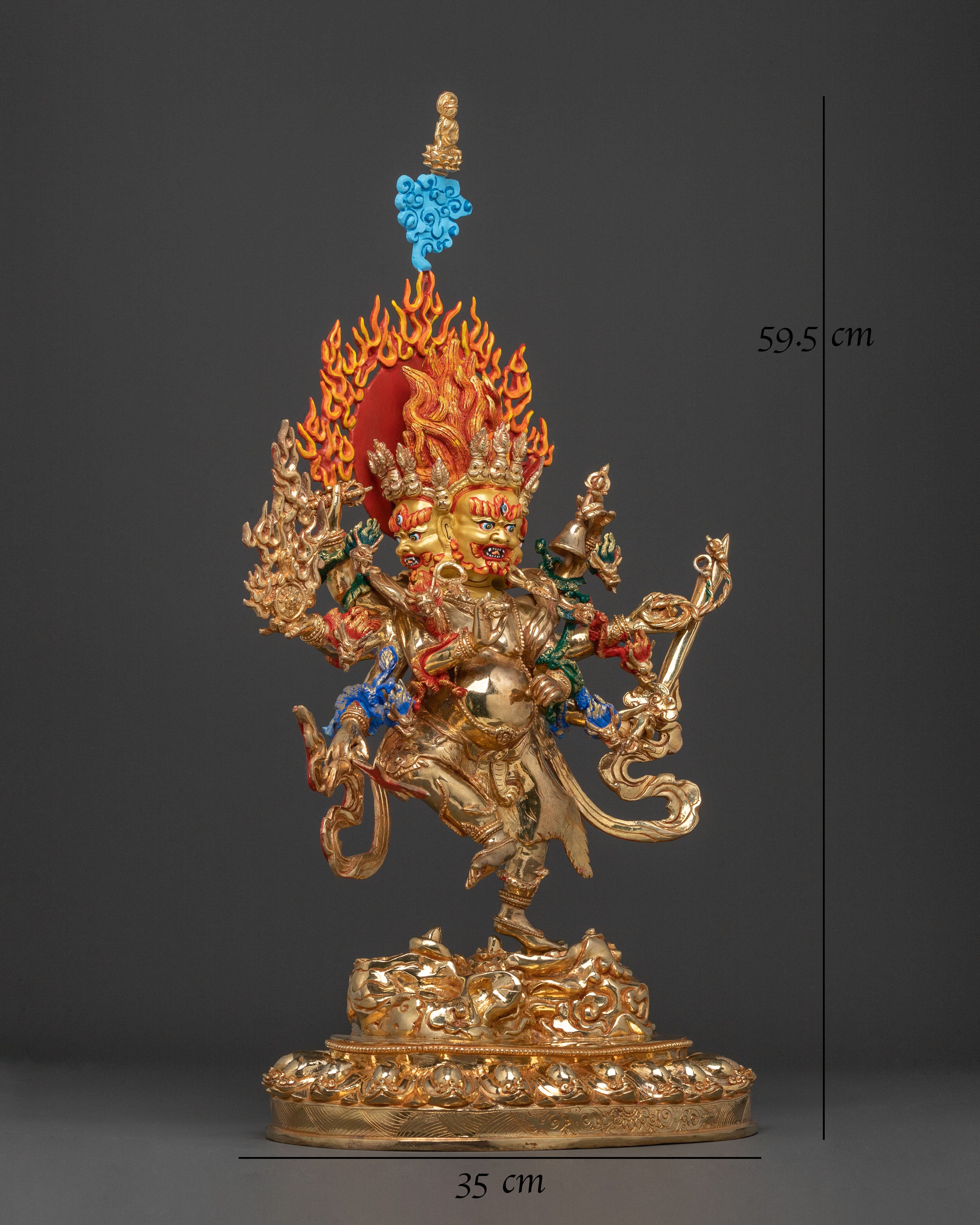 Ucchusma Protection Figure - Gilded Copper Statue