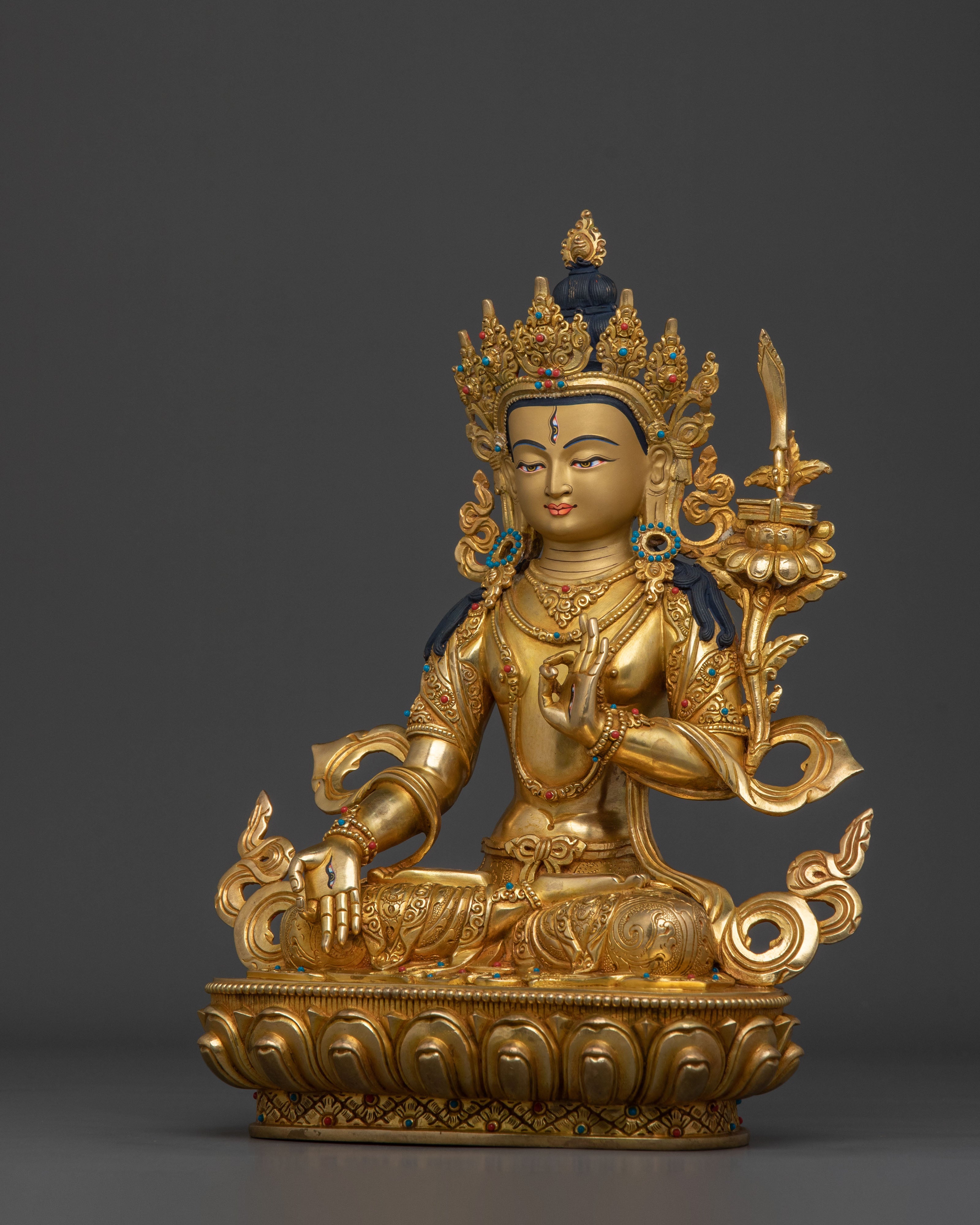 White Tara Tibetan Sculpture | Goddess of Compassion and Longevity