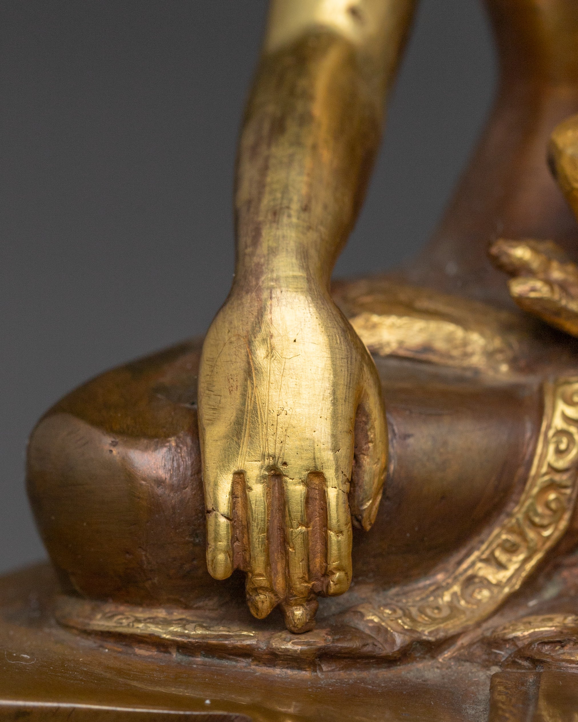 Divine Shakyamuni Buddha Statue: Half Gold Home Decor
