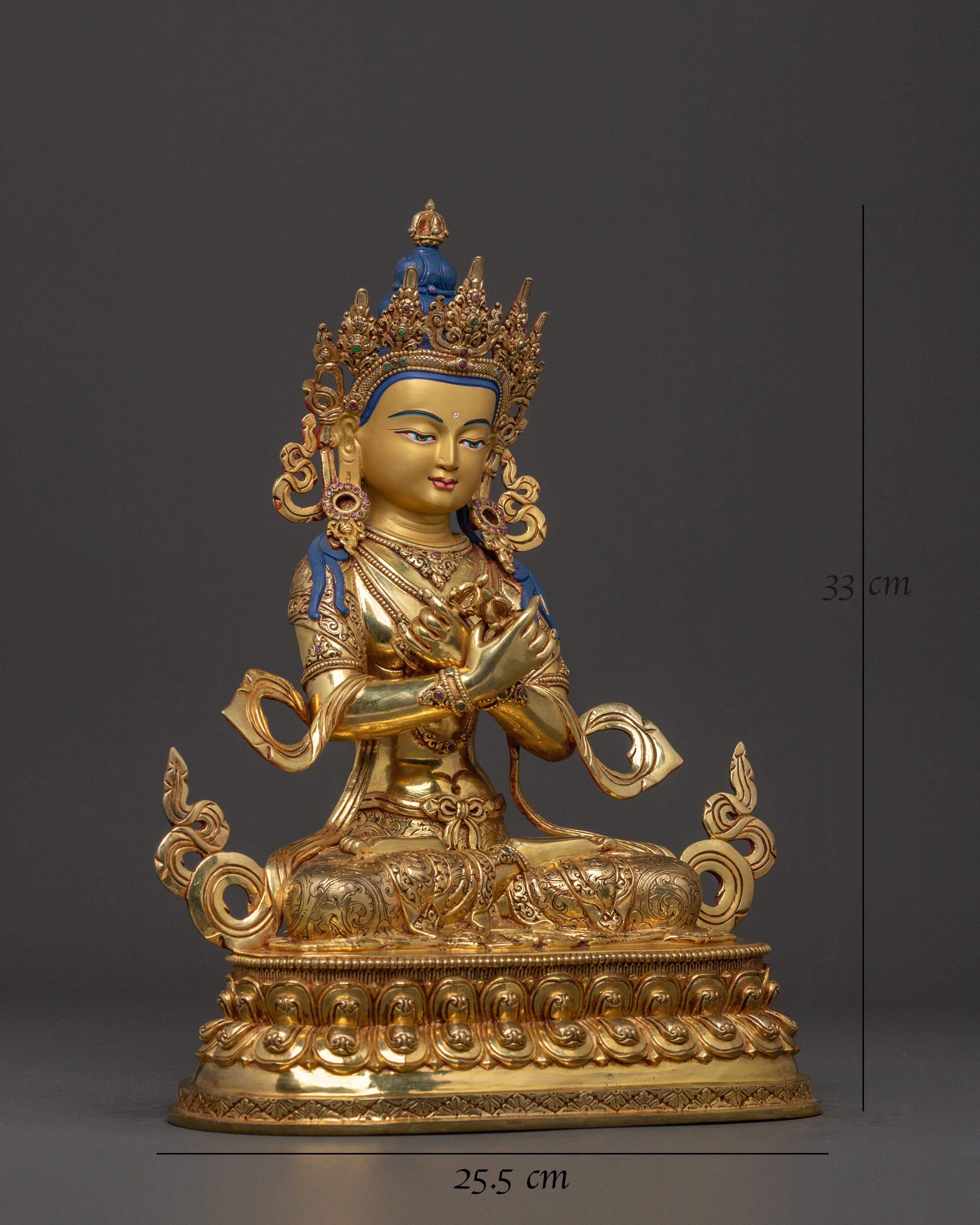 Vajradhara Divine Statue | 24K Gold Gilded Figure