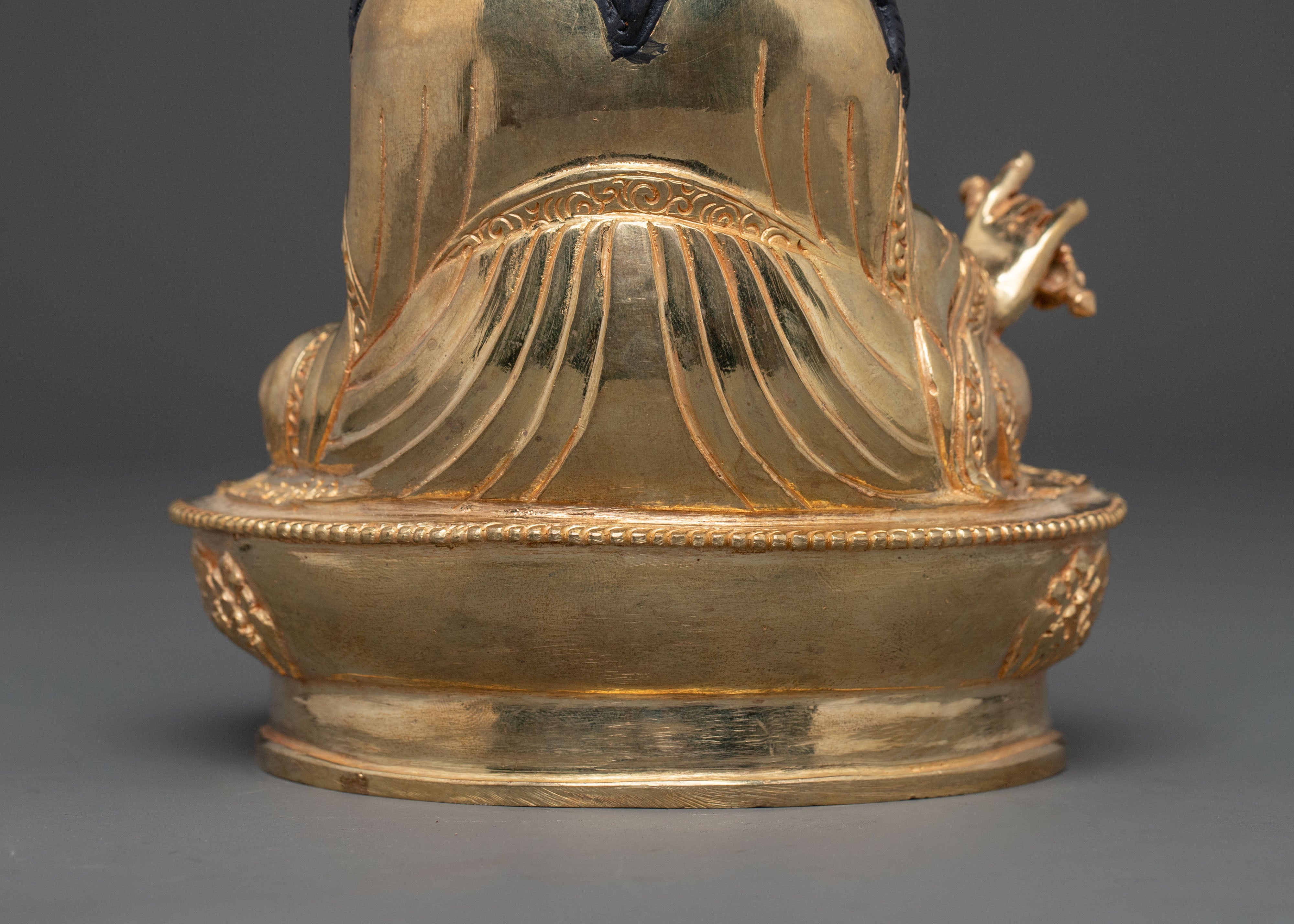Guru Rinpoche: 24k Gold Gilded Enlightened Statue