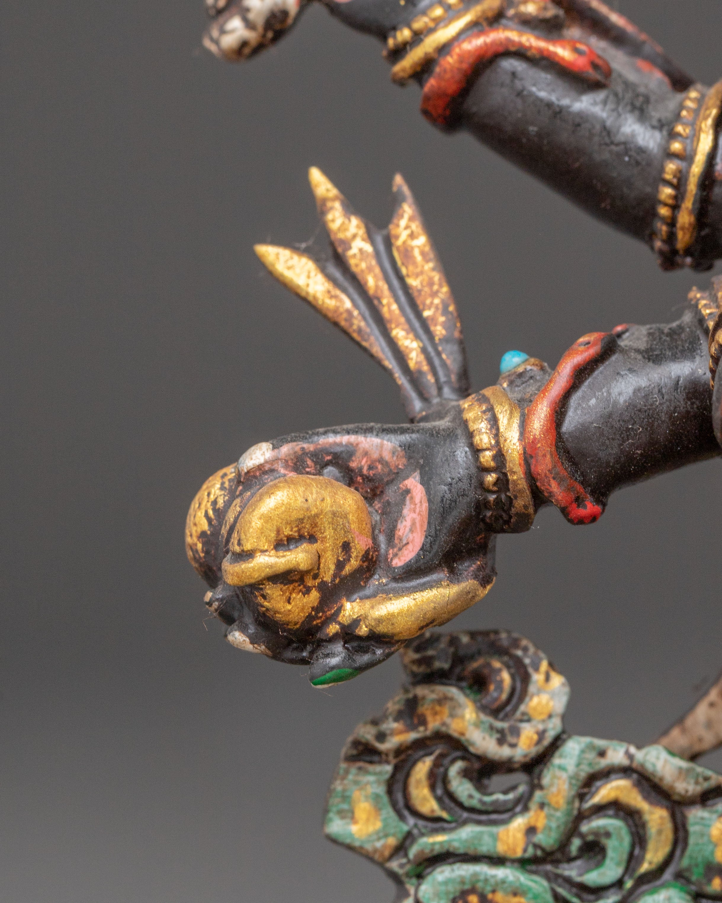 Golden Sculpture of Six-Armed Mahakala