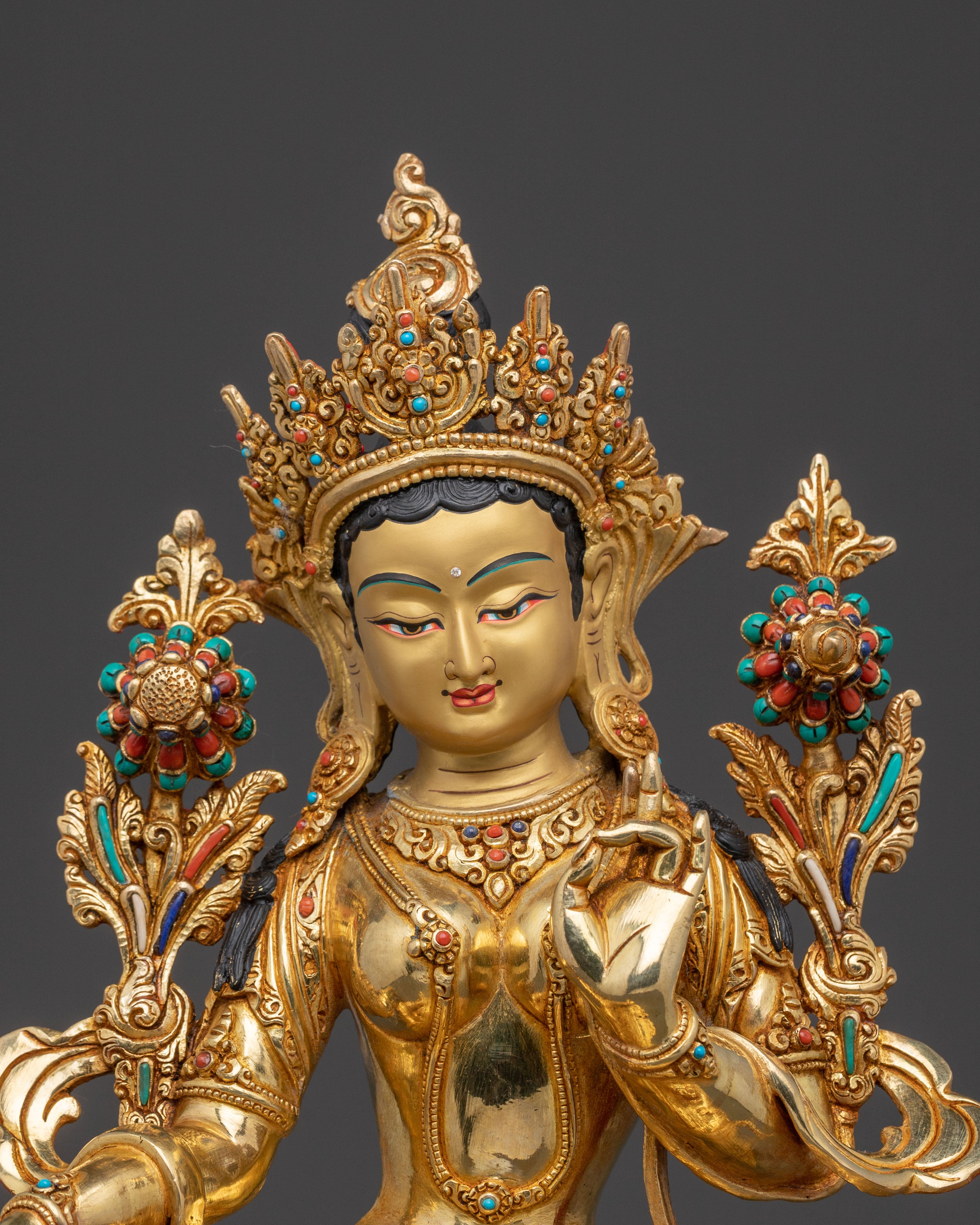Green Tara Divine Goddess Statue - Goddess of Compassion