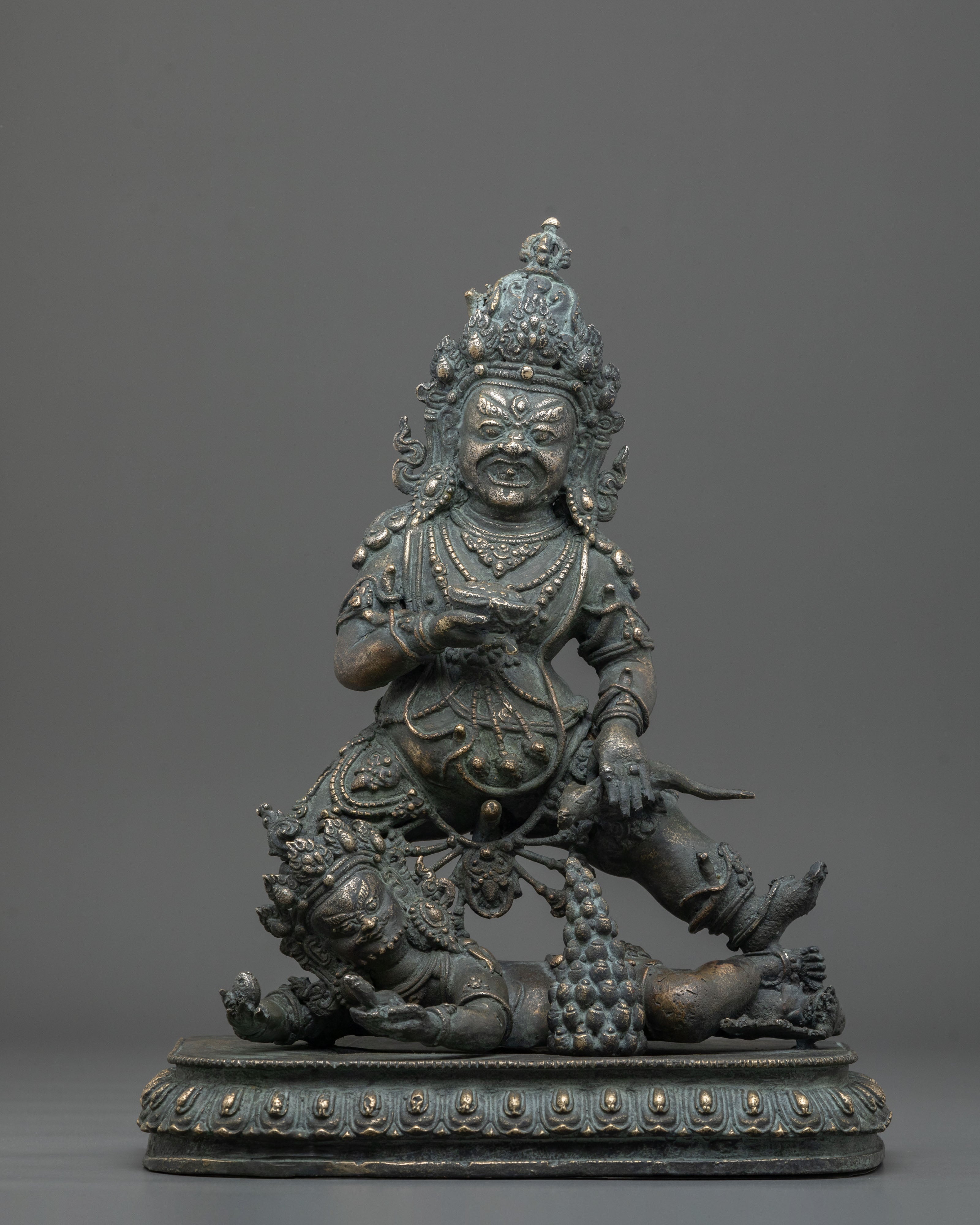 Black Dzambhala Figurine with Antique Finish