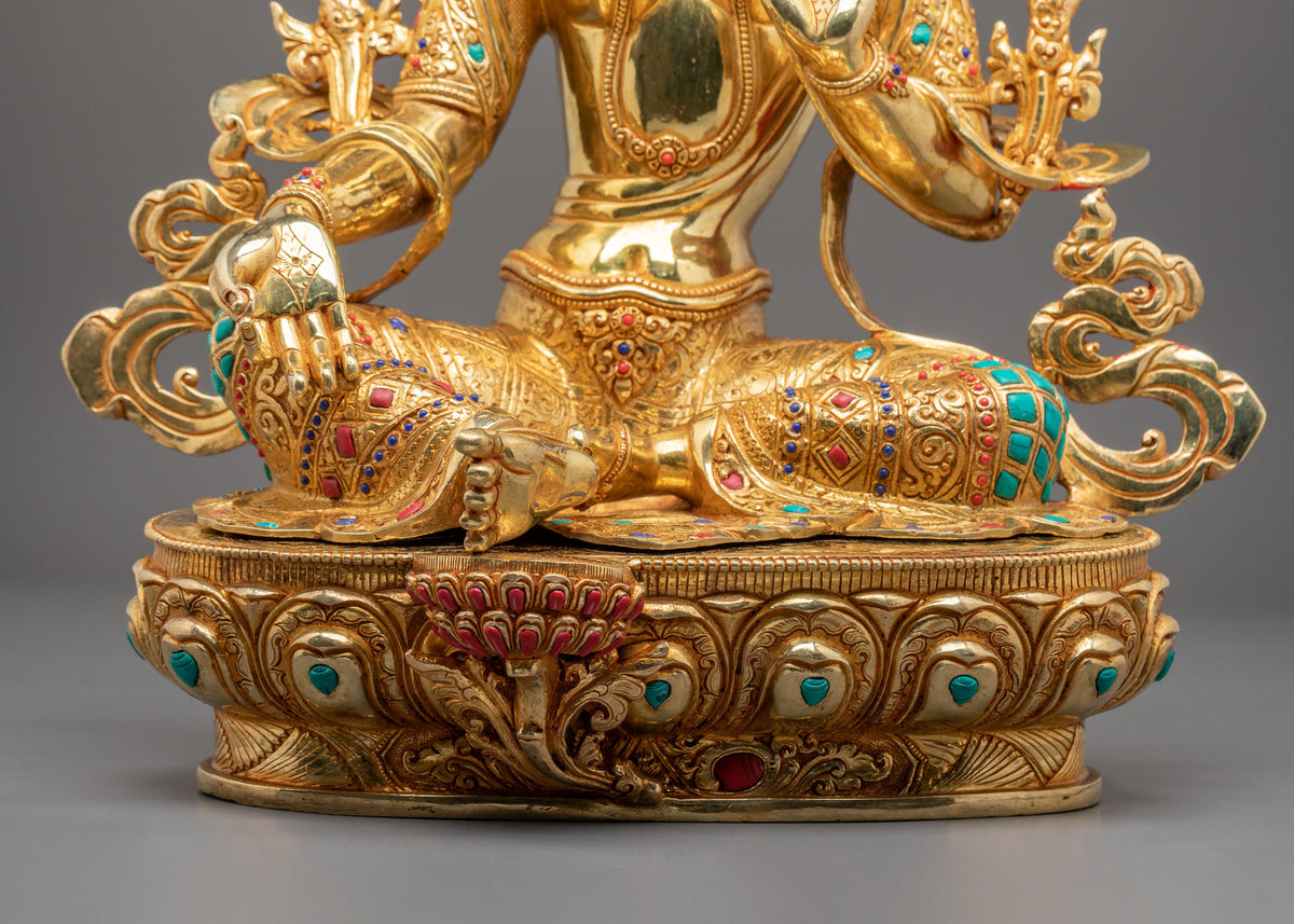 Shyamatara Statue | Hand-Carved 24k Gold Gilding Statue