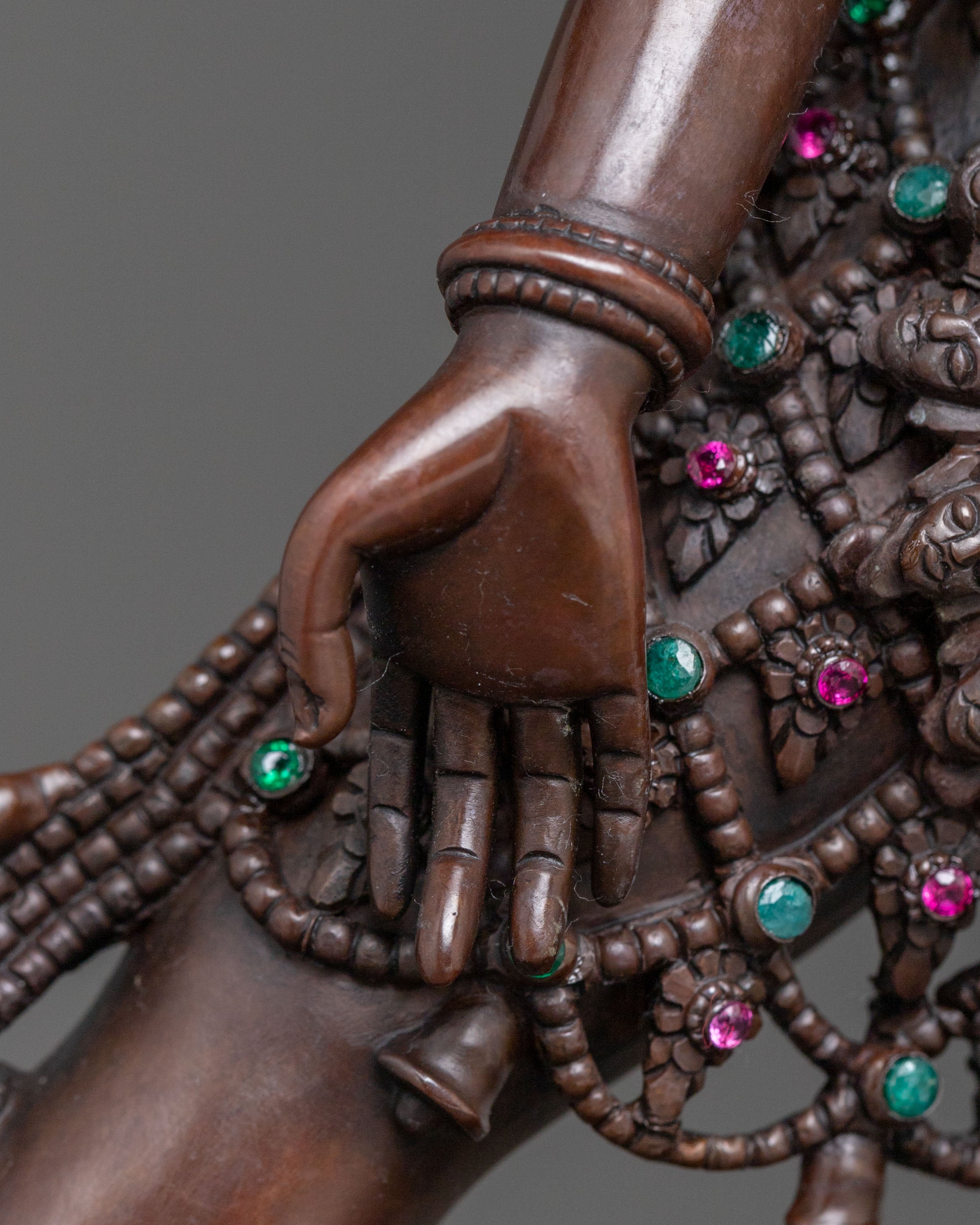 Goddess Siddhi Laxmi: Oxidized Copper Figurine