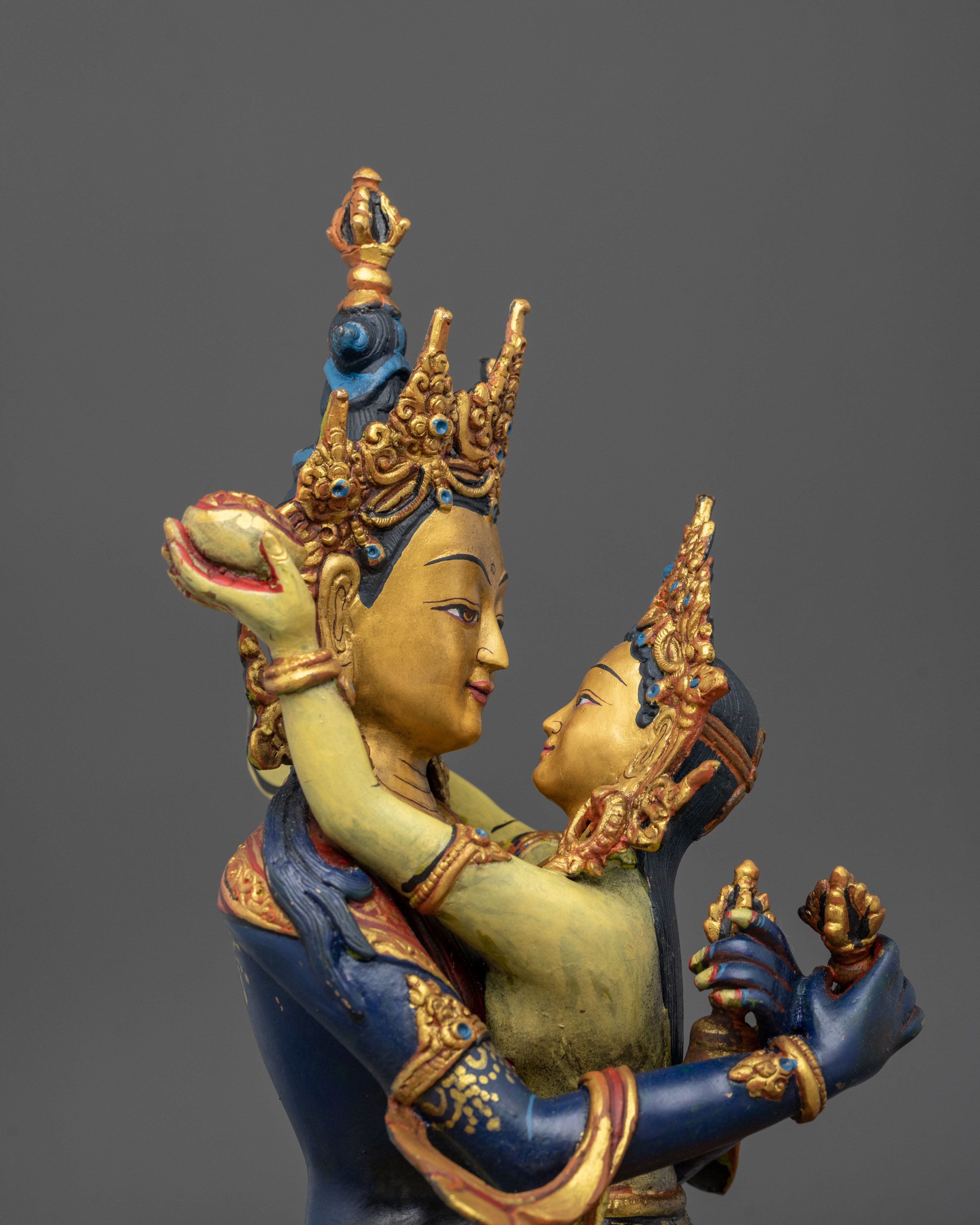 Vajradhara Sculpture with Consort | Home Decor