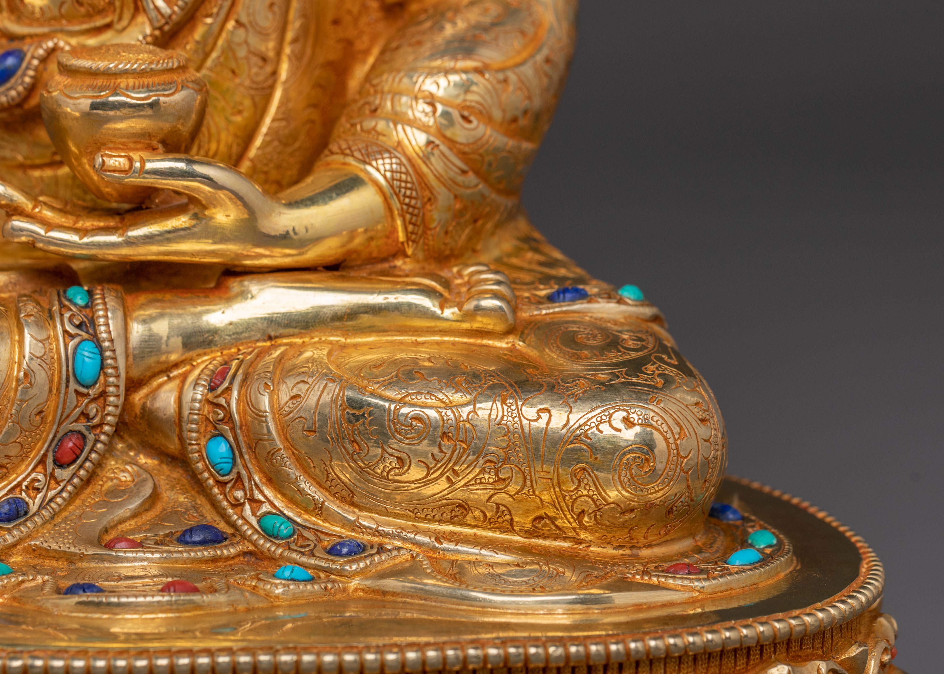24k Gold Plated Shakyamuni Buddha Statue
