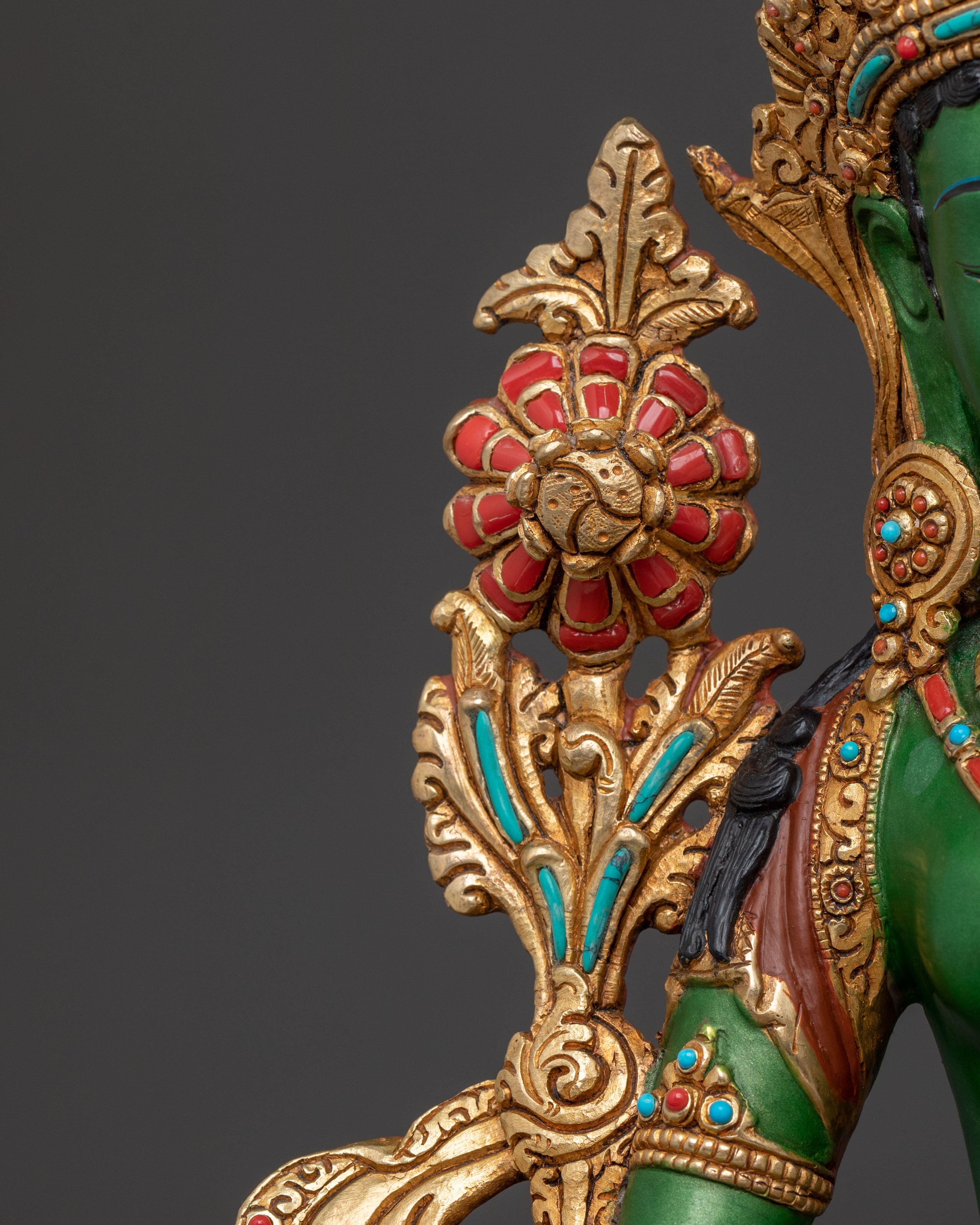 Green Tara Statue of Sacred Protection | Goddess of Compassion