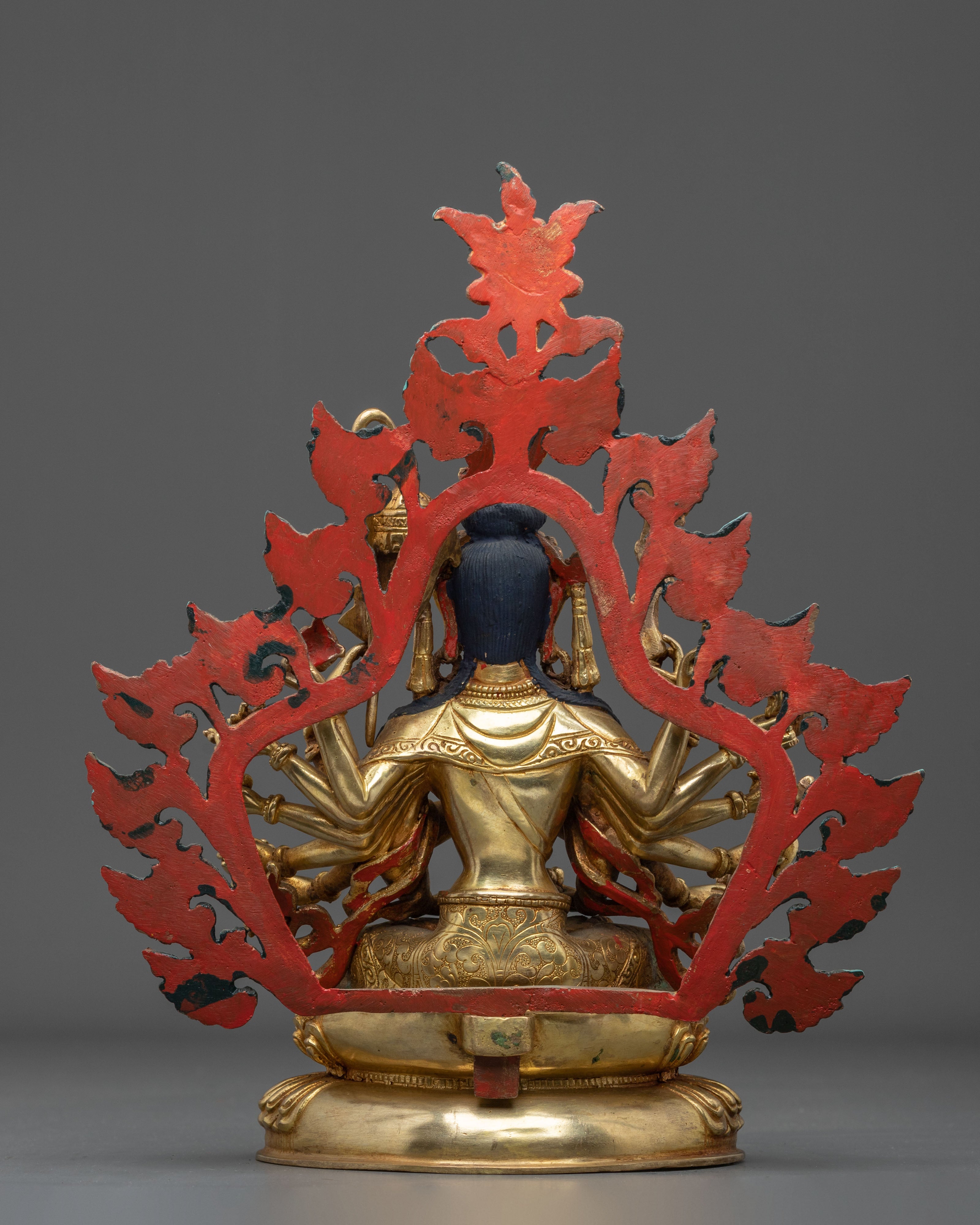 Chundi Statue of Protection | 24K Gold Gilded Goddess Figurine