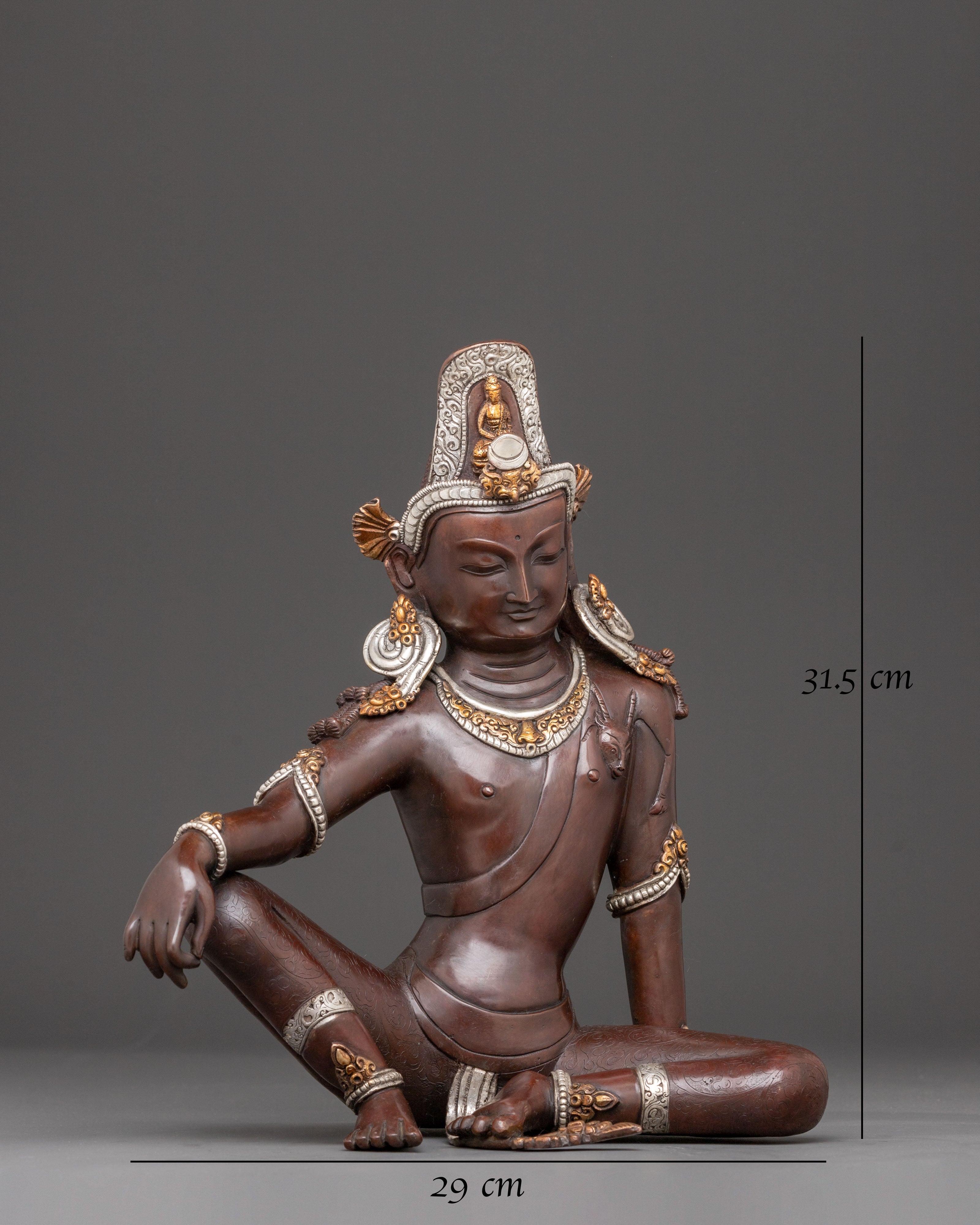 Oxidized Statue of Lokeshwor 