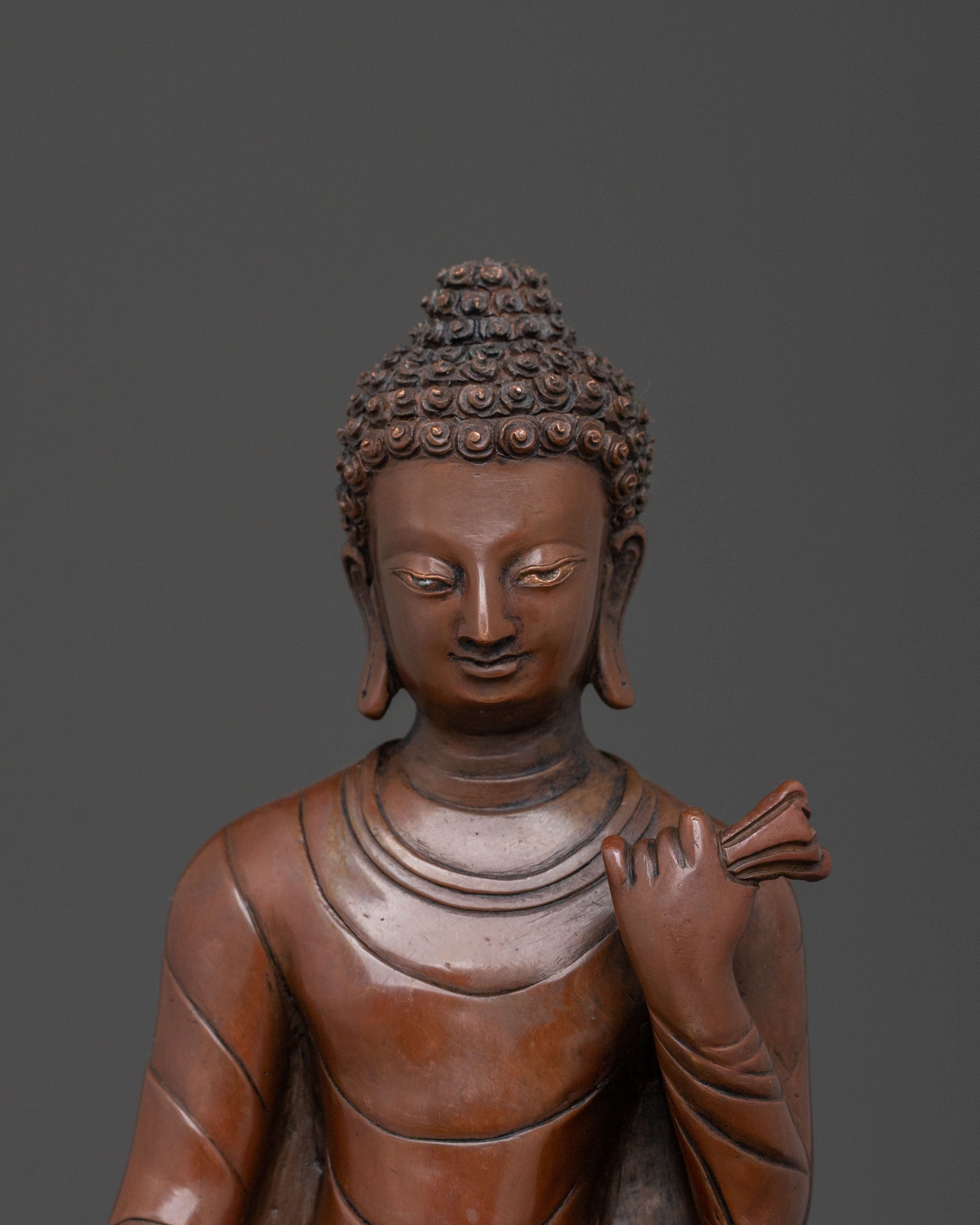 Dipankara Buddha Altar Statue | Oxidized Copper Figure