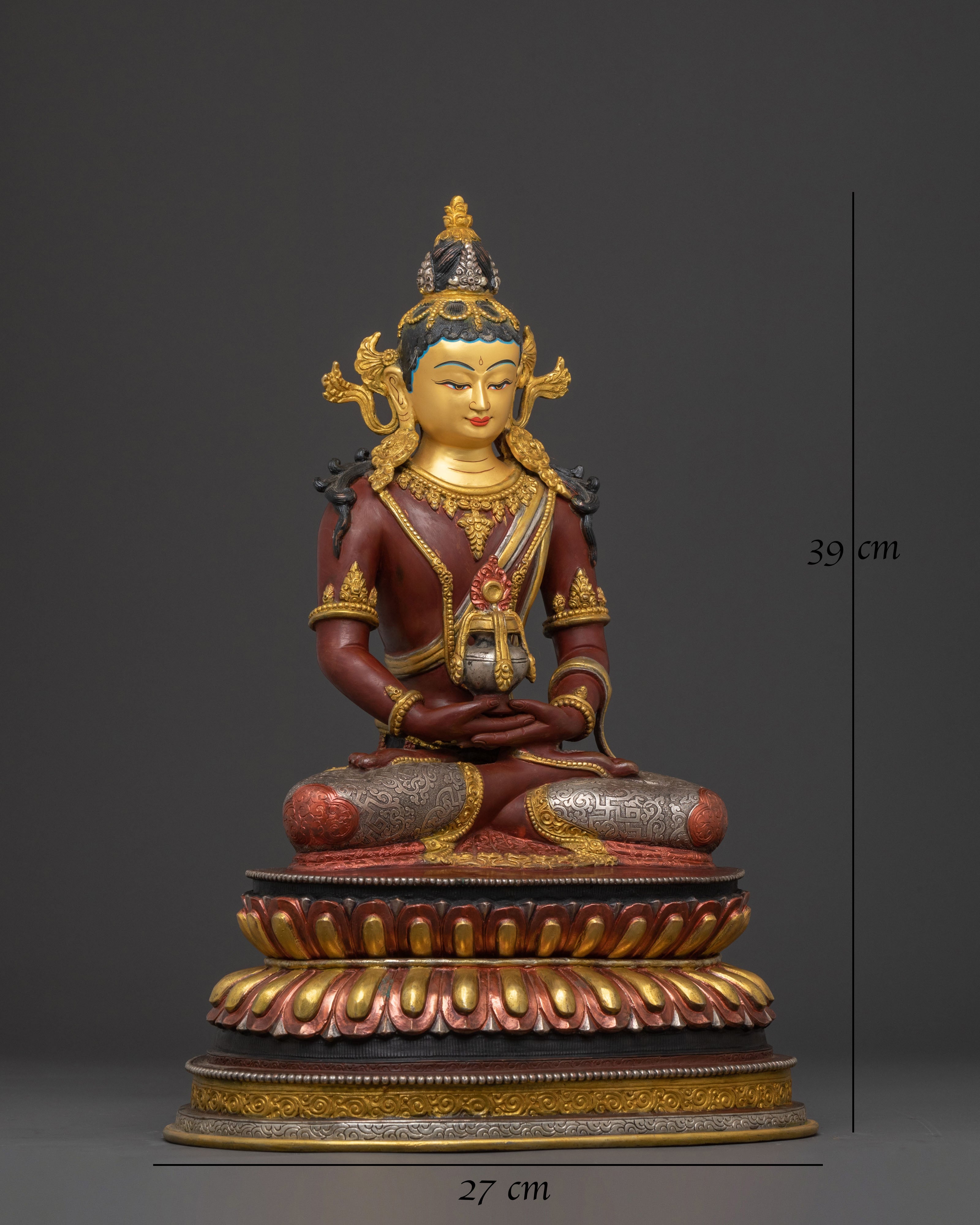 Golden Amitayus Statue | Buddha of Infinite Life