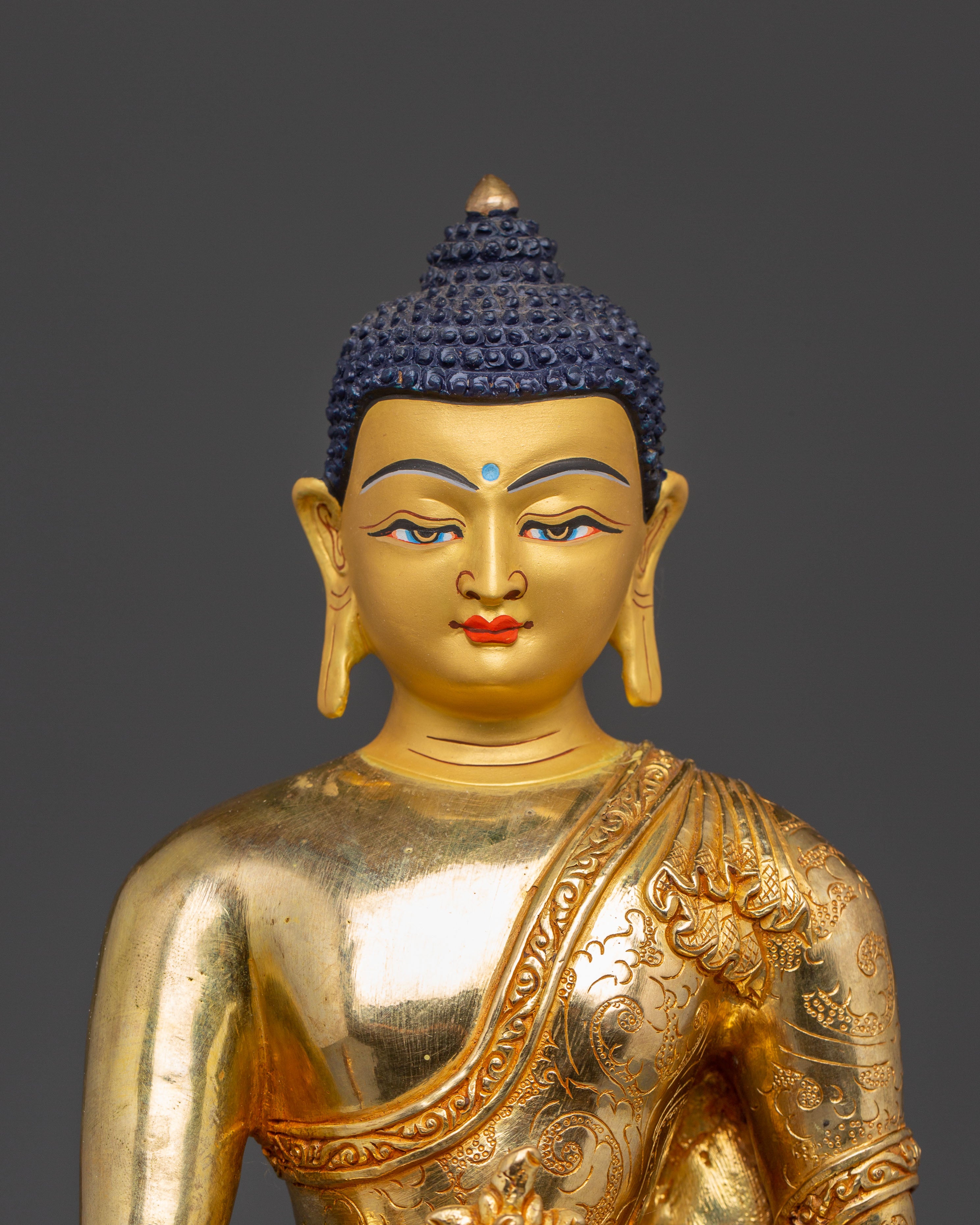 Handmade Three Buddha Golden Statue Set | Buddha Trinity Artwork