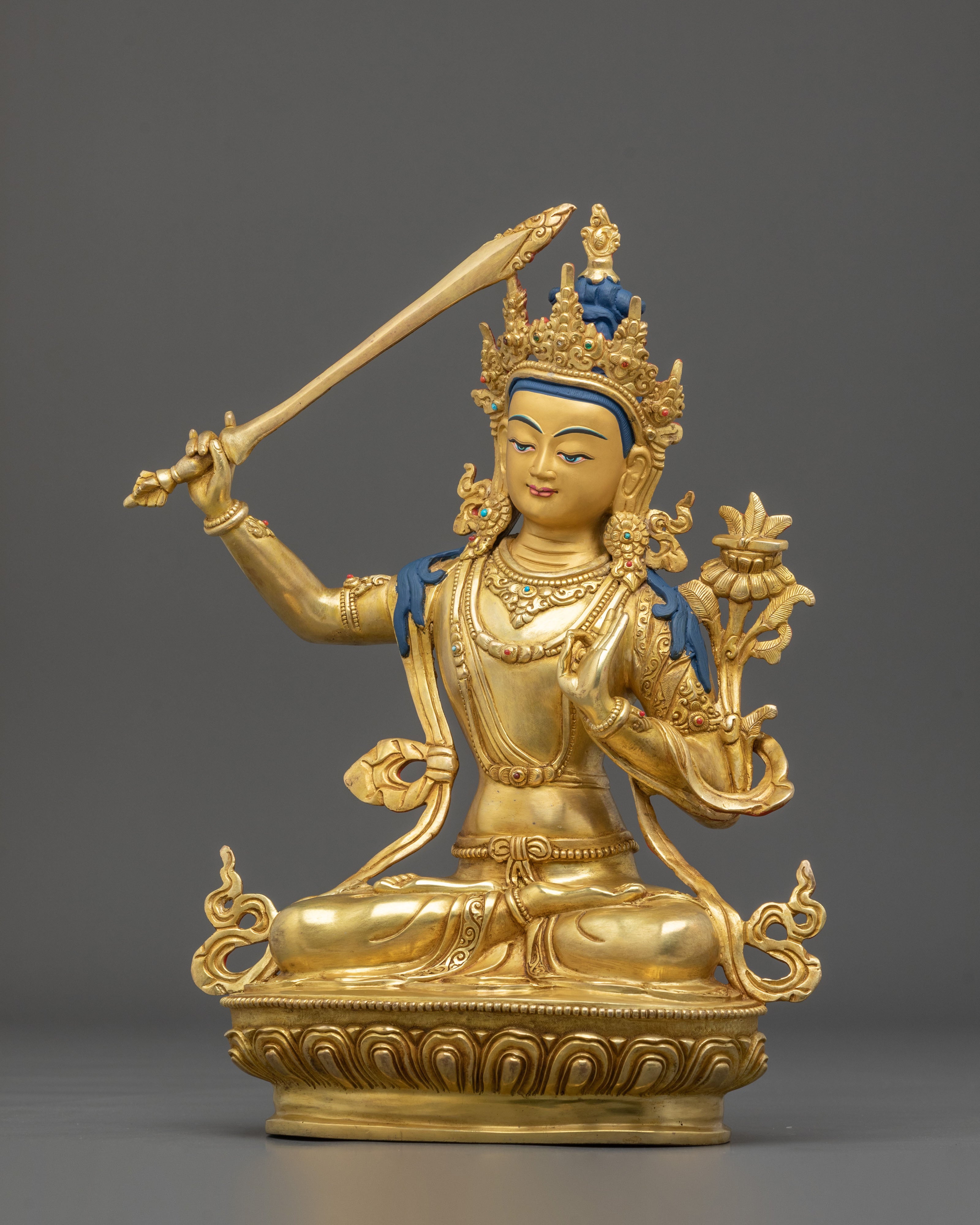 Manjushri Statue | Tibetan Bodhisattva Figurine