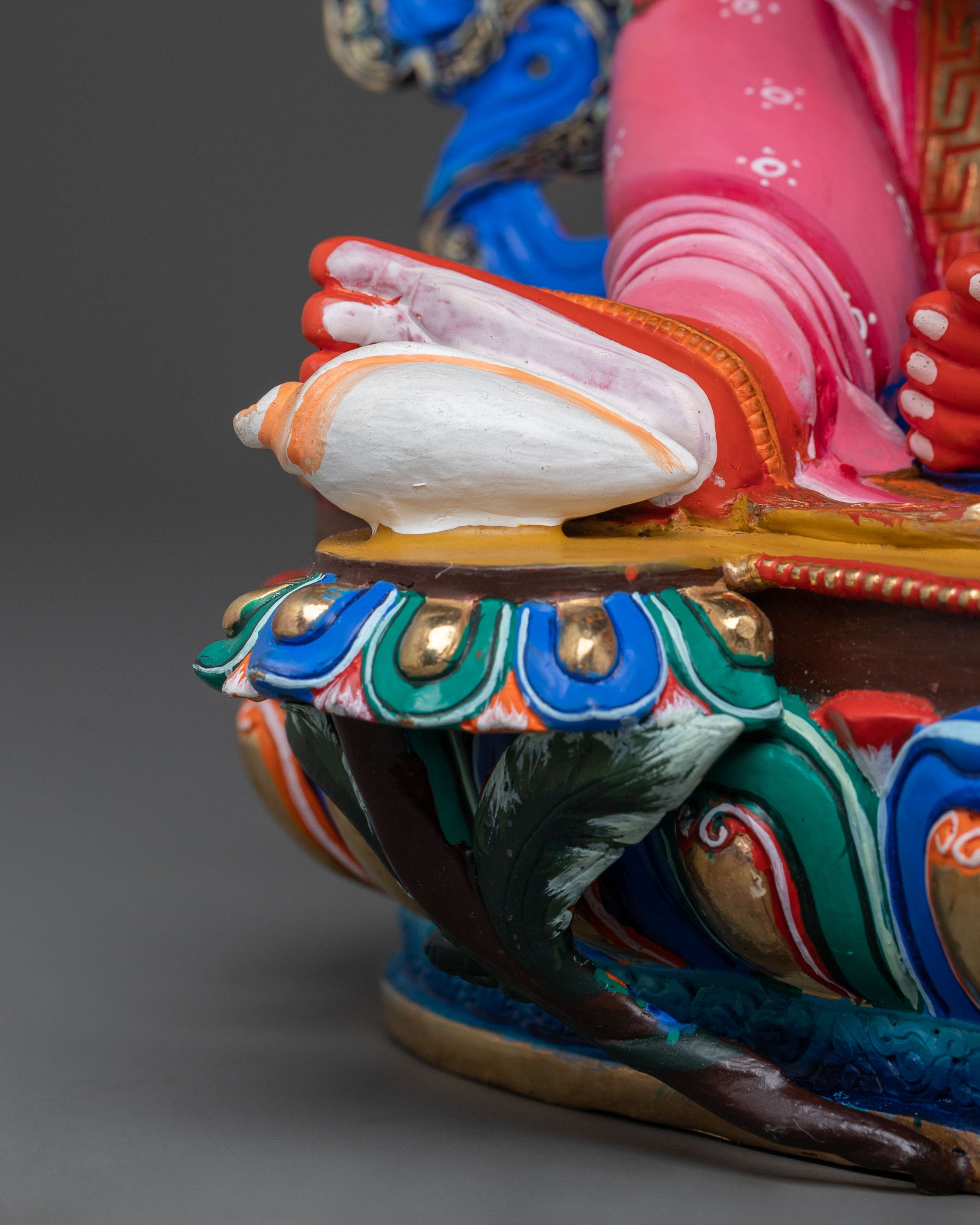 Red Dzambhala Sacred Idol | Buddhist Deity of Wealth and Abundance