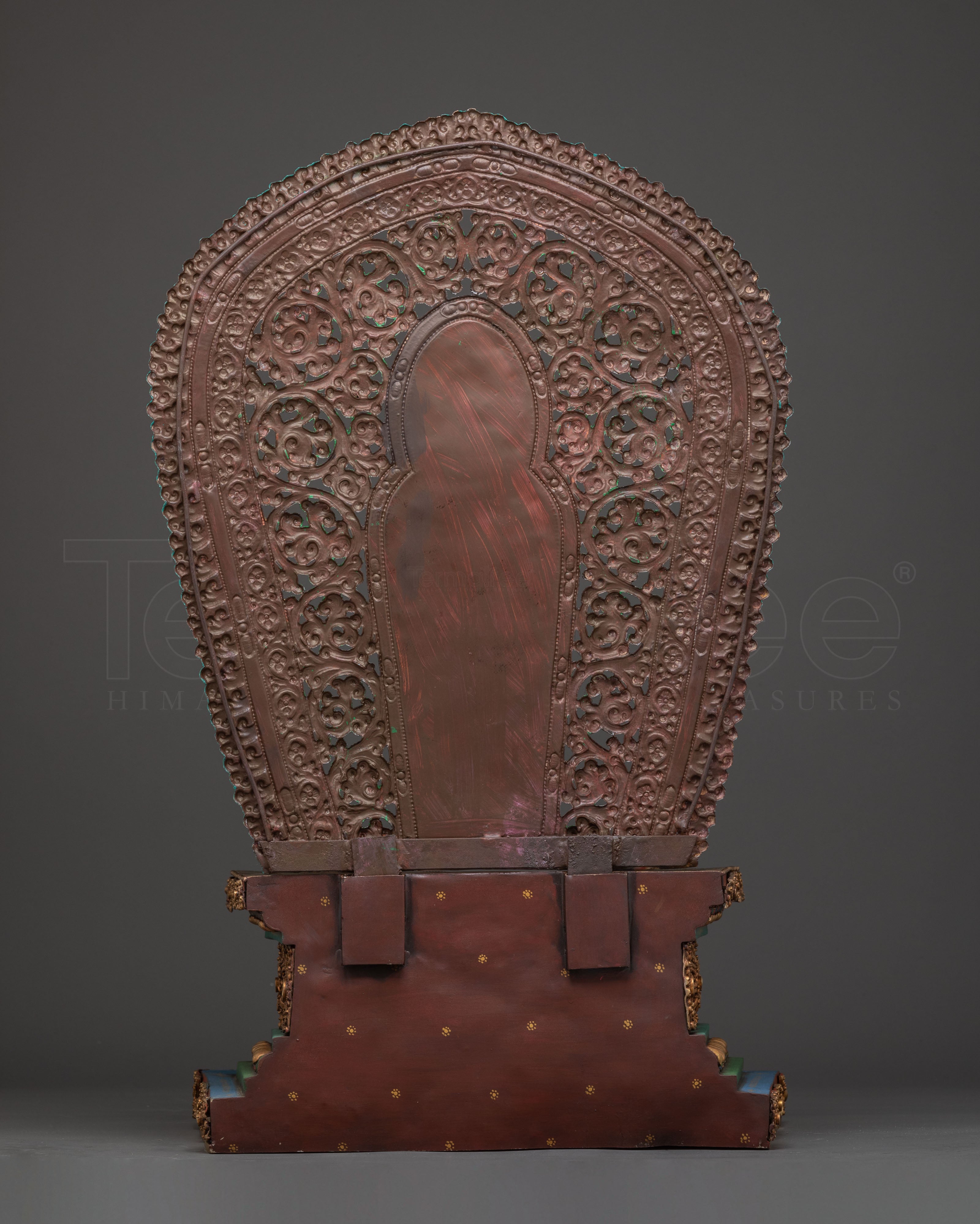 Buddhist Golden Handcrafted Throne | Spiritual Altar Decor