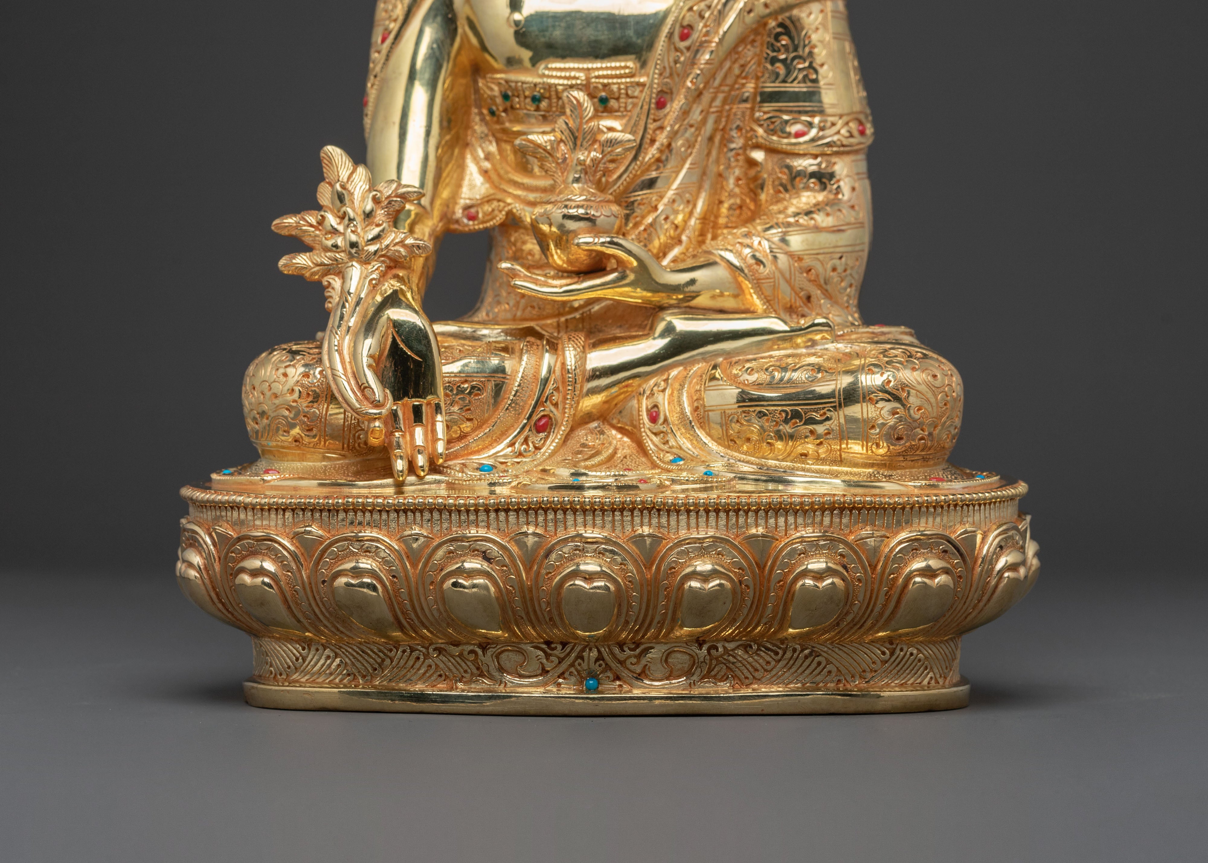 Bhaisajyaguru Sacred Healing Statue: Sacred Himalayan Art