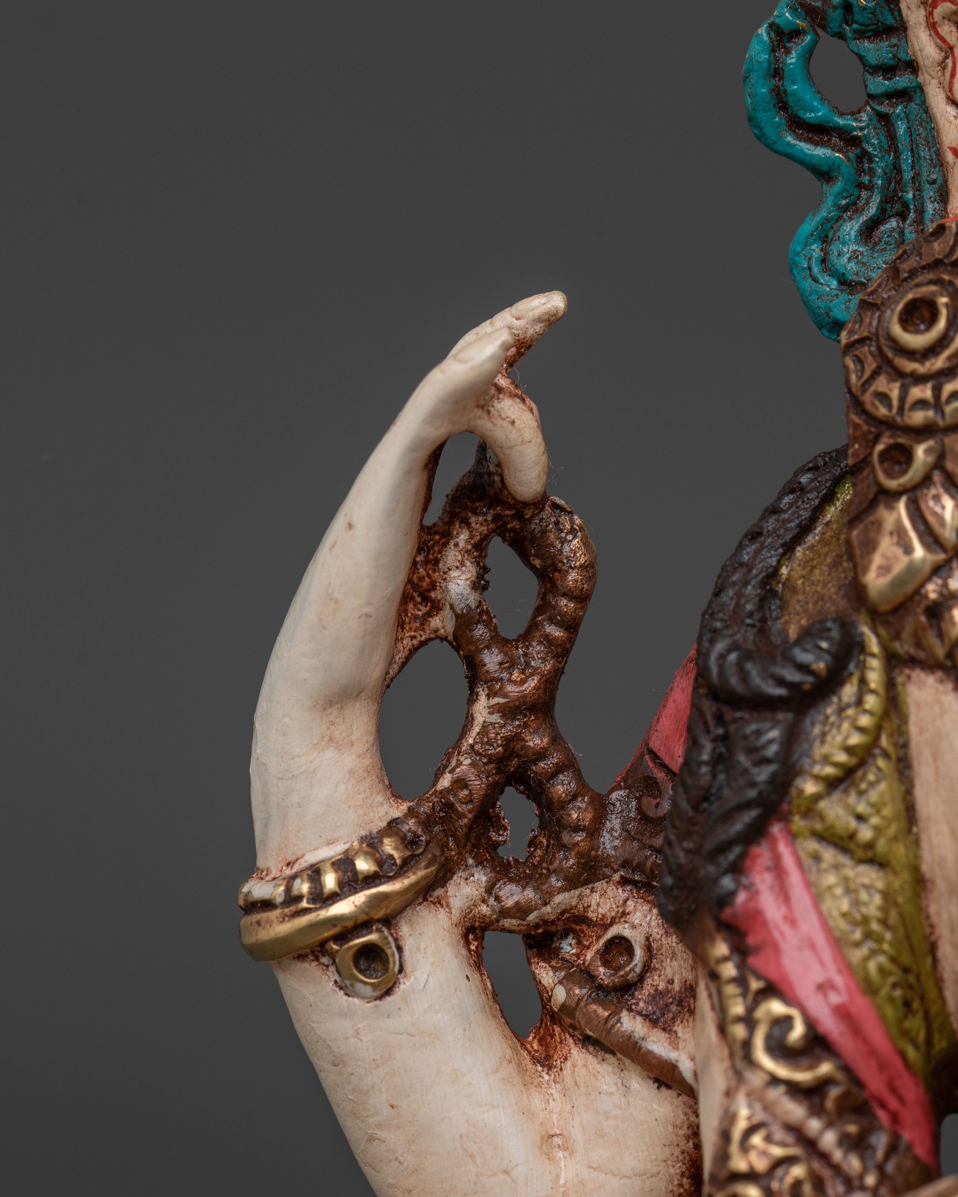Serene Spiritual Figurine of Chenrezig | Bodhisattva of Compassion