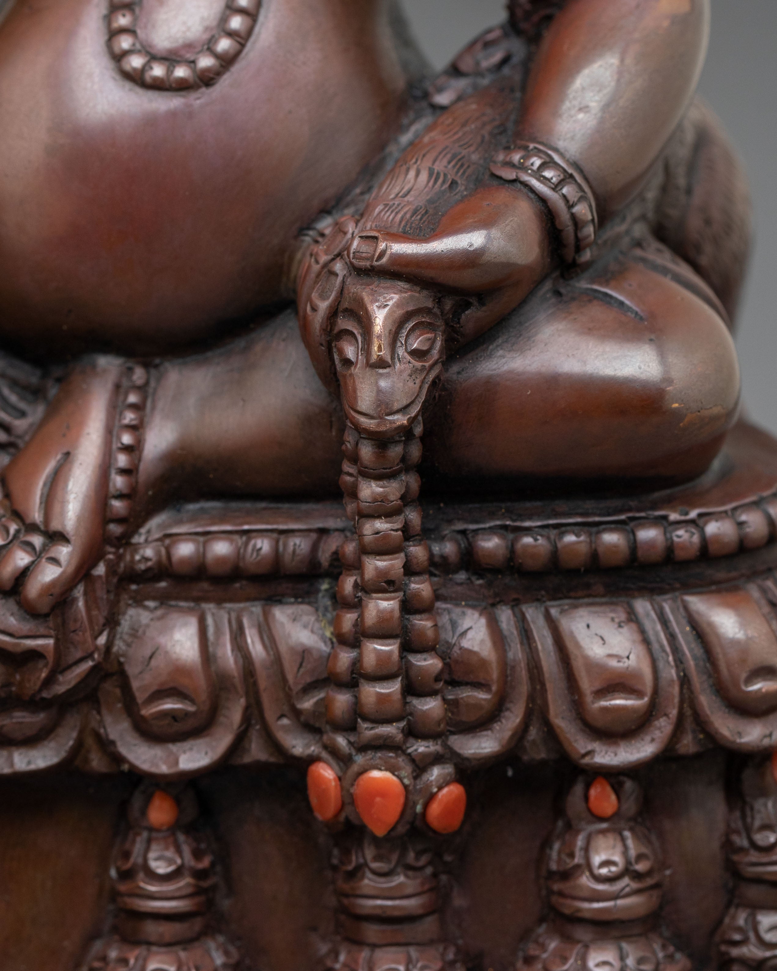Dzambhala Statue | Oxidized Copper Wealth Deity