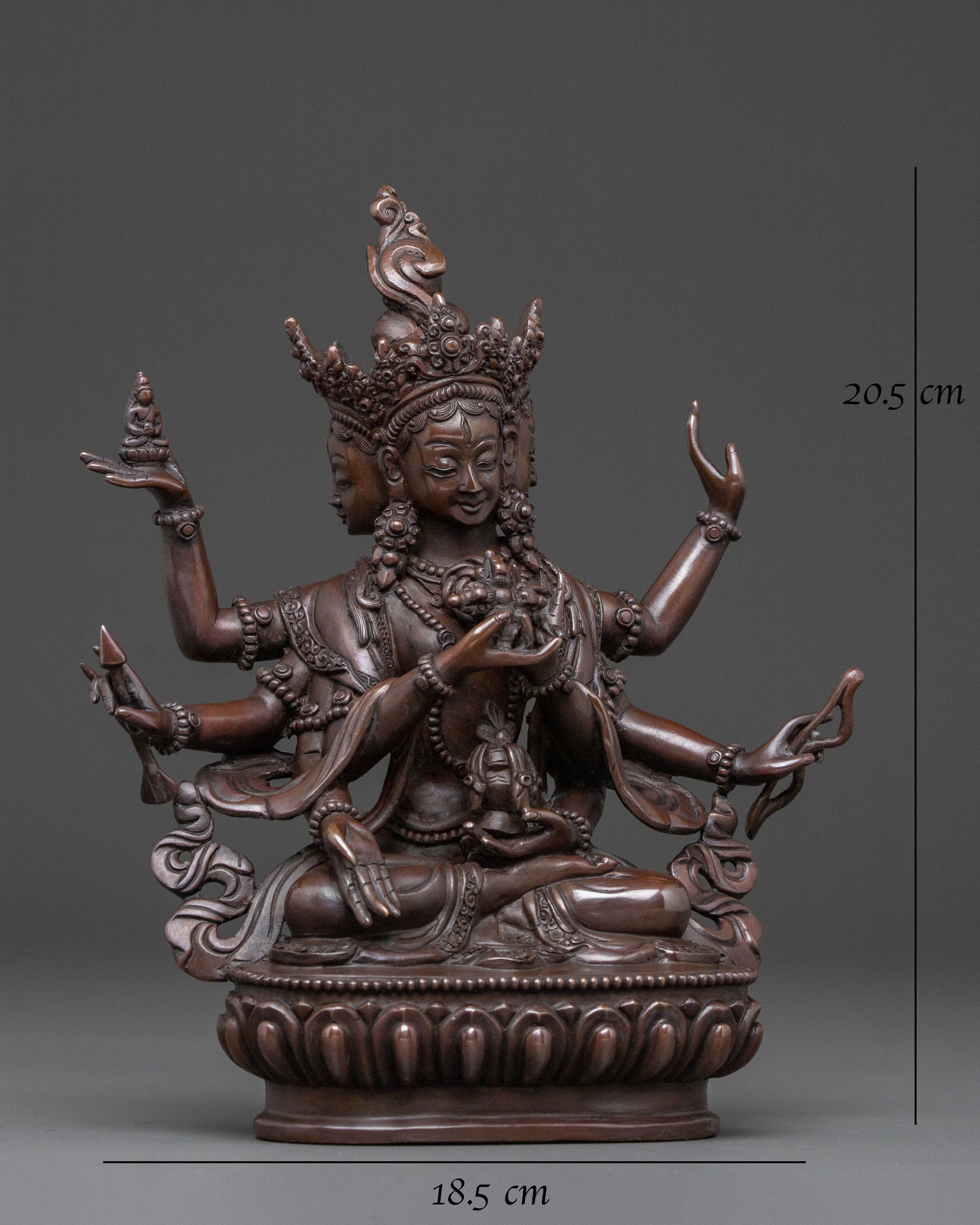 Nagyalma Handcrafted Copper Statue – Deity of longevity