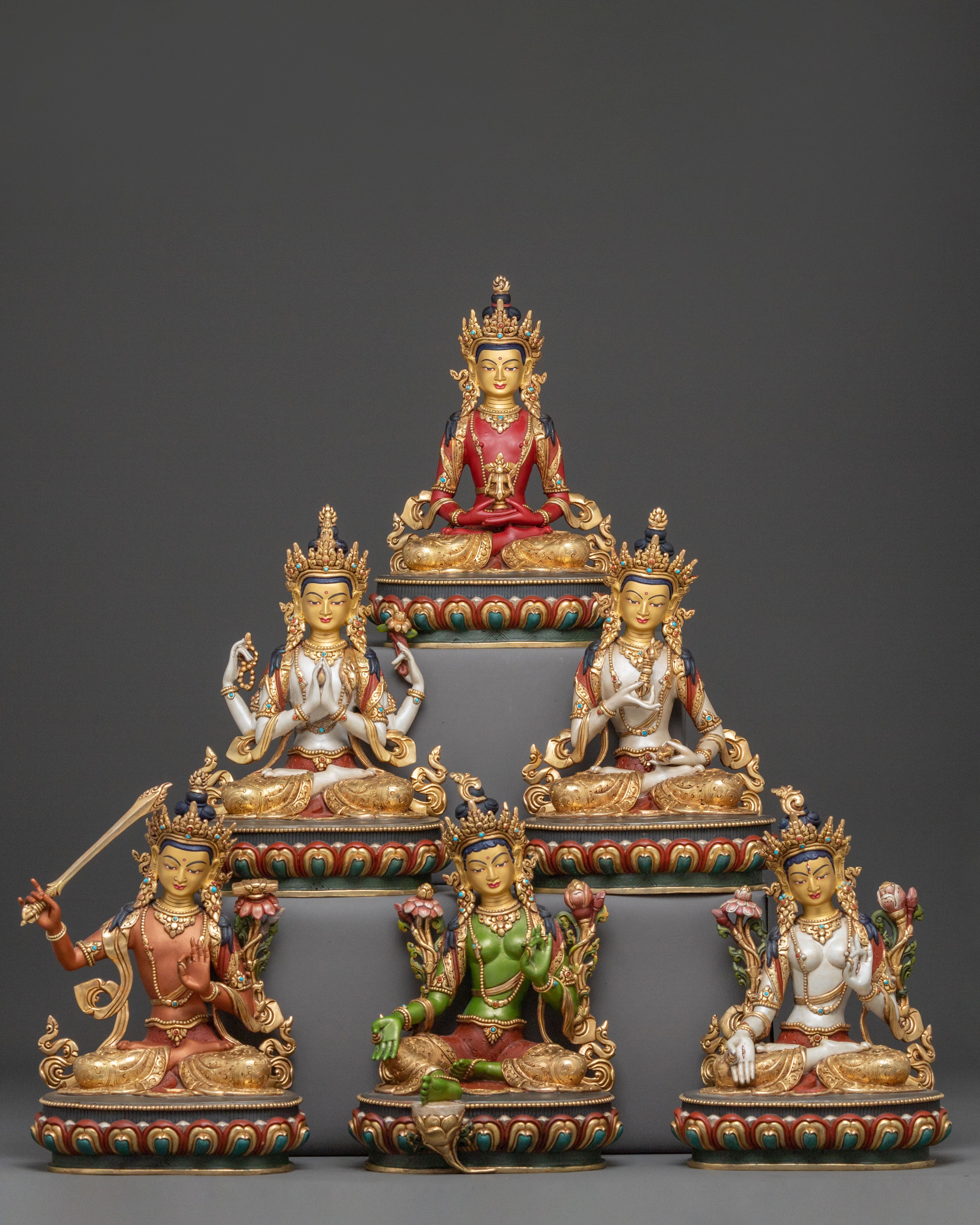 Six Bodhisattva Deities Set | Meditation Altar Decor