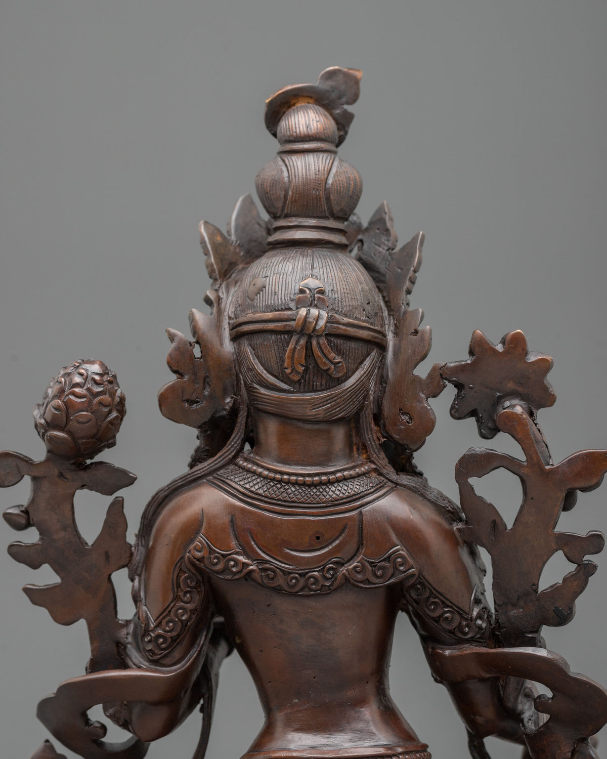 Hand-Carved Green Tara Sculpture | Oxidized Copper Figurine