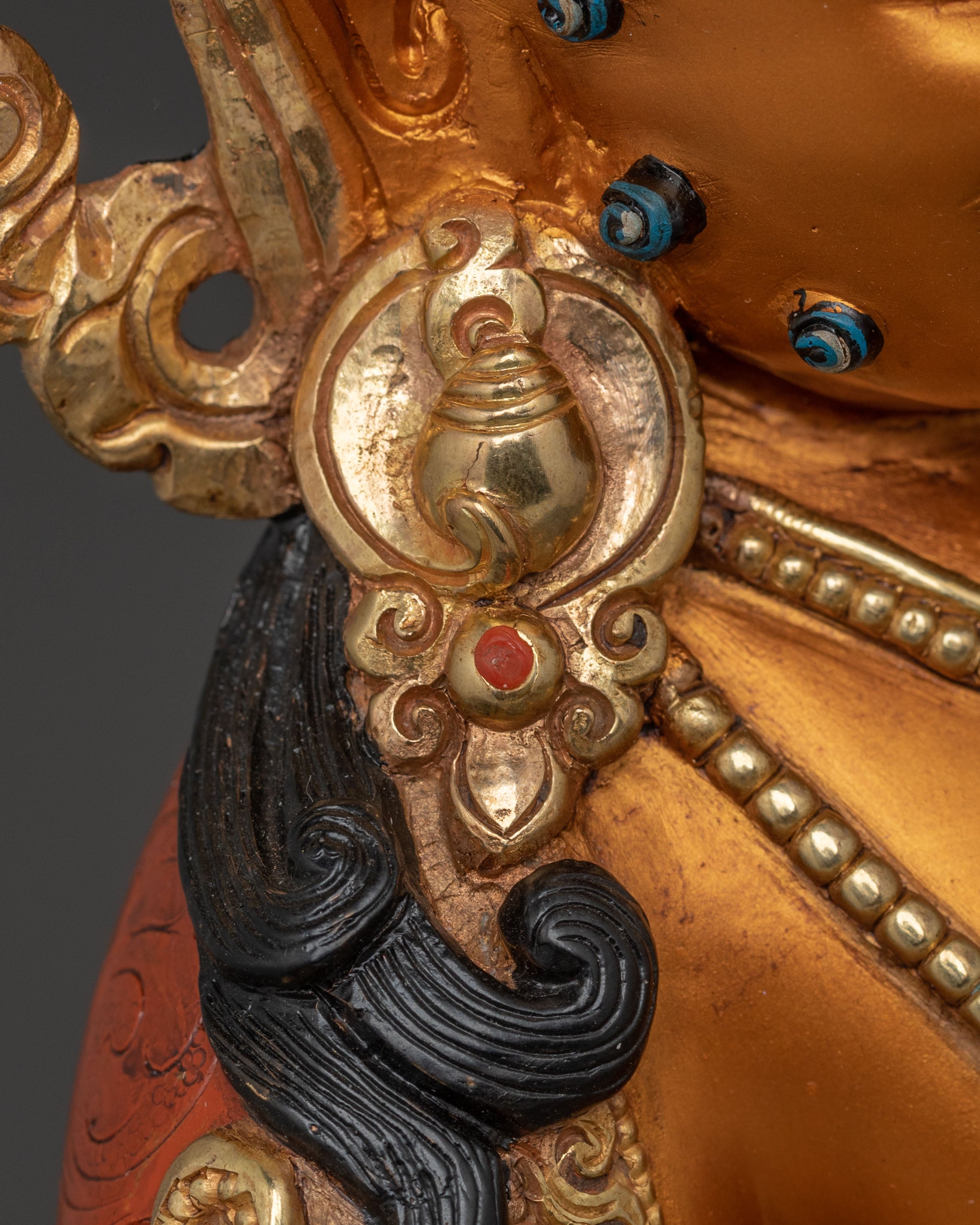 Dzambhala Protector Statue – 24K Gilded Serenity