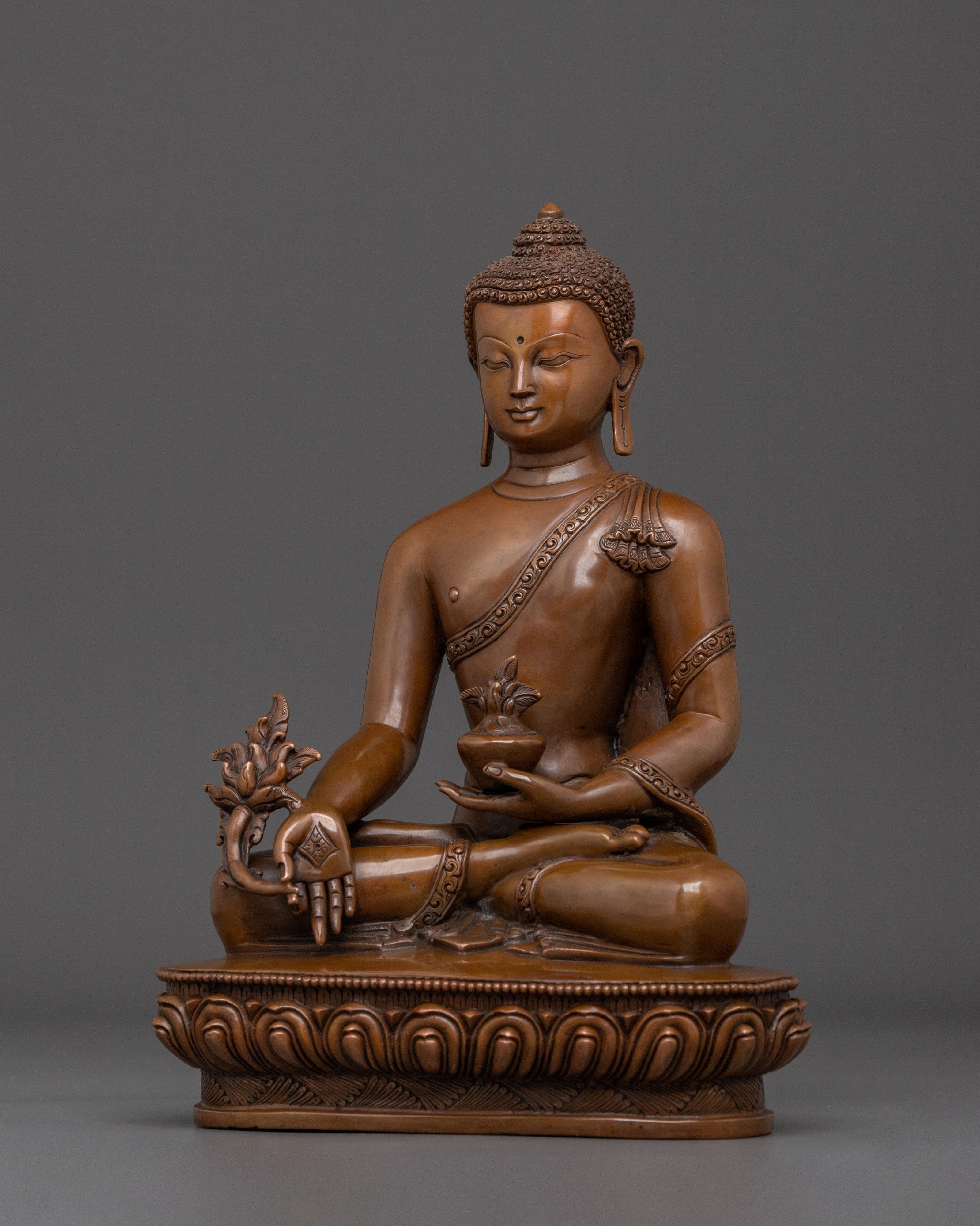 Bhaisajyaguru Divine Statue | Oxidized Copper Figurine